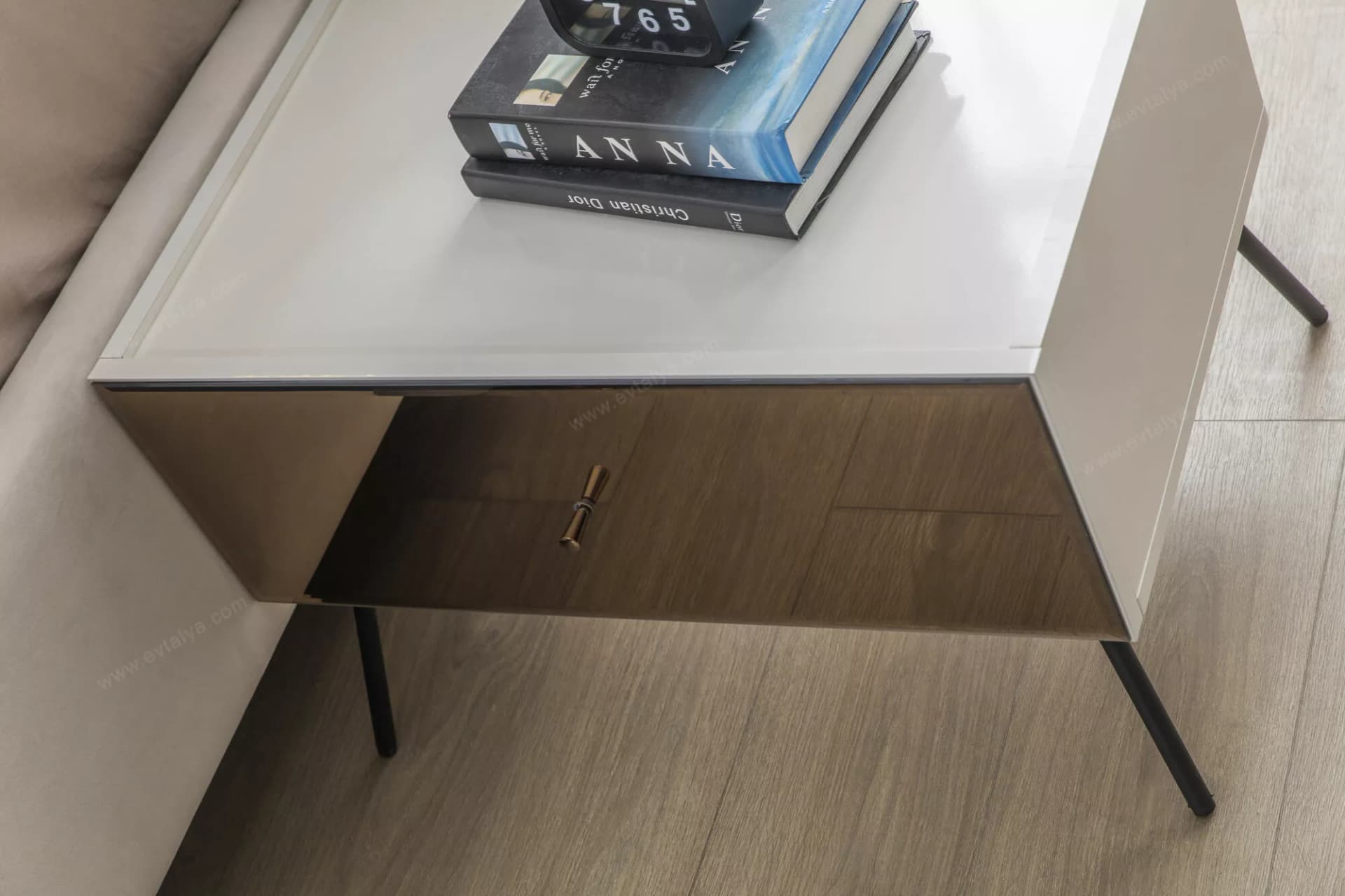 Bronze Anrasit, Ahşap, Aytaşı Komodin - Image 2