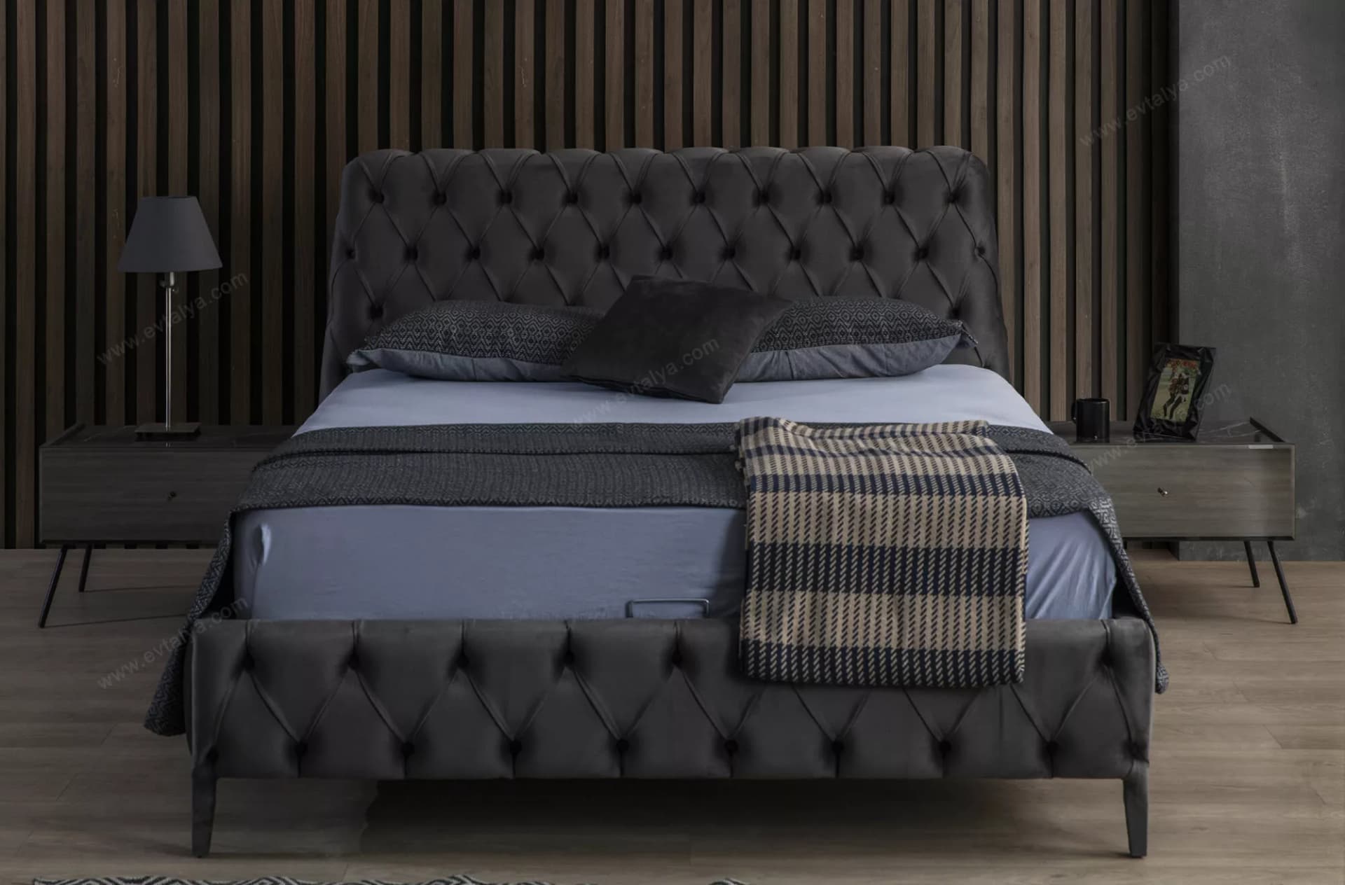 Bronze Anrasit, Ahşap, Aytaşı Komodin - Image 4