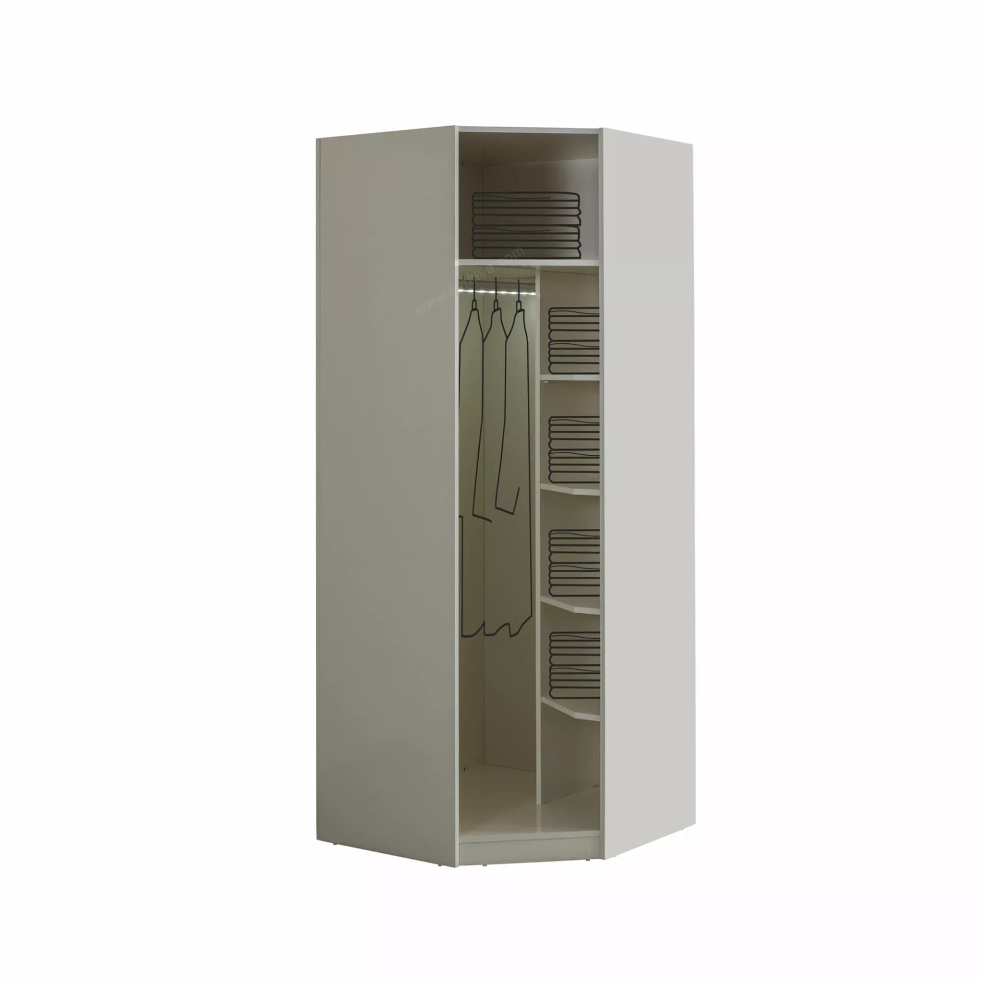 Bronze Köşe Dolap Modüler Gardırop - Image 3