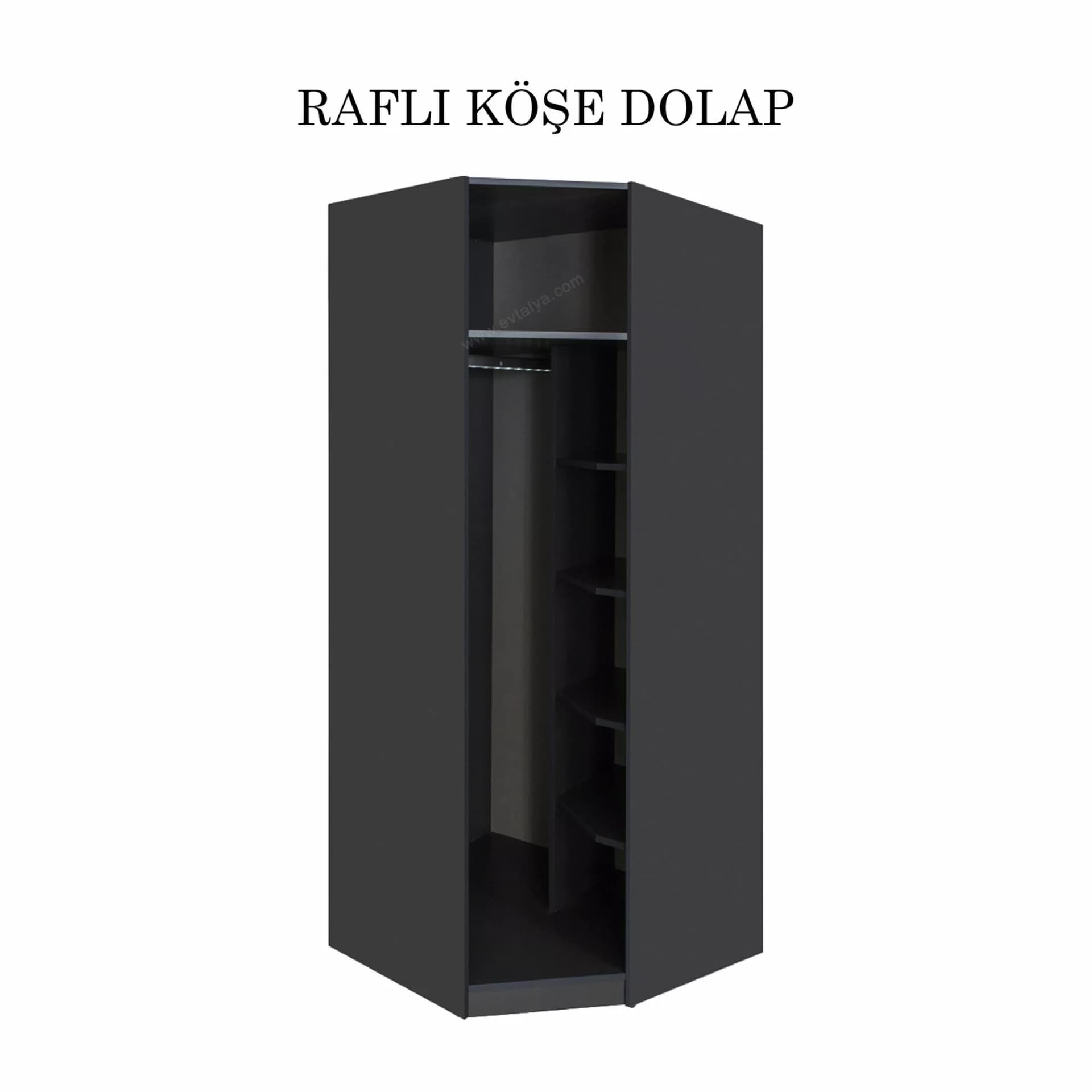Bronze Köşe Dolap Modüler Gardırop - Image 1