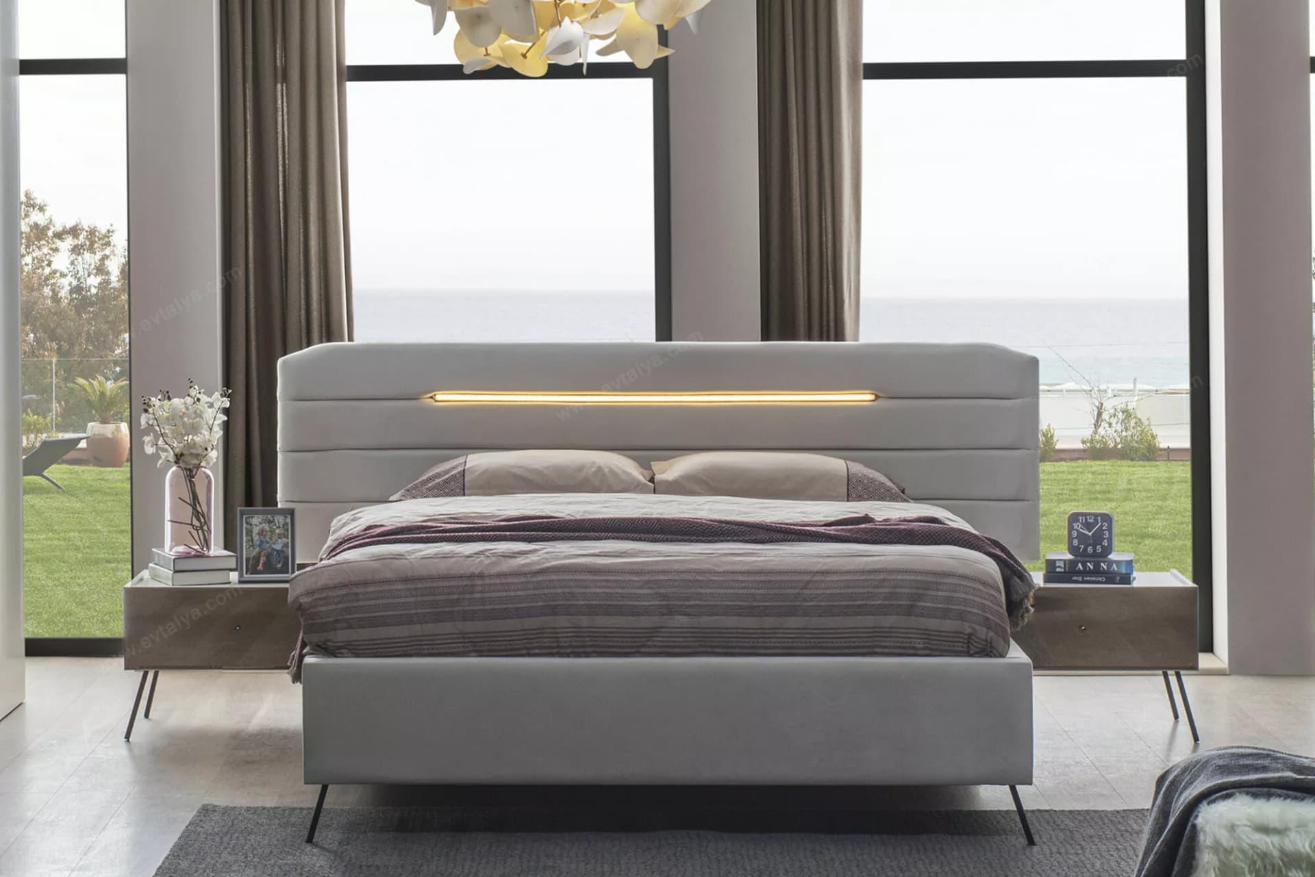 Bronze Ledli Bazalı Karyola - Image 2