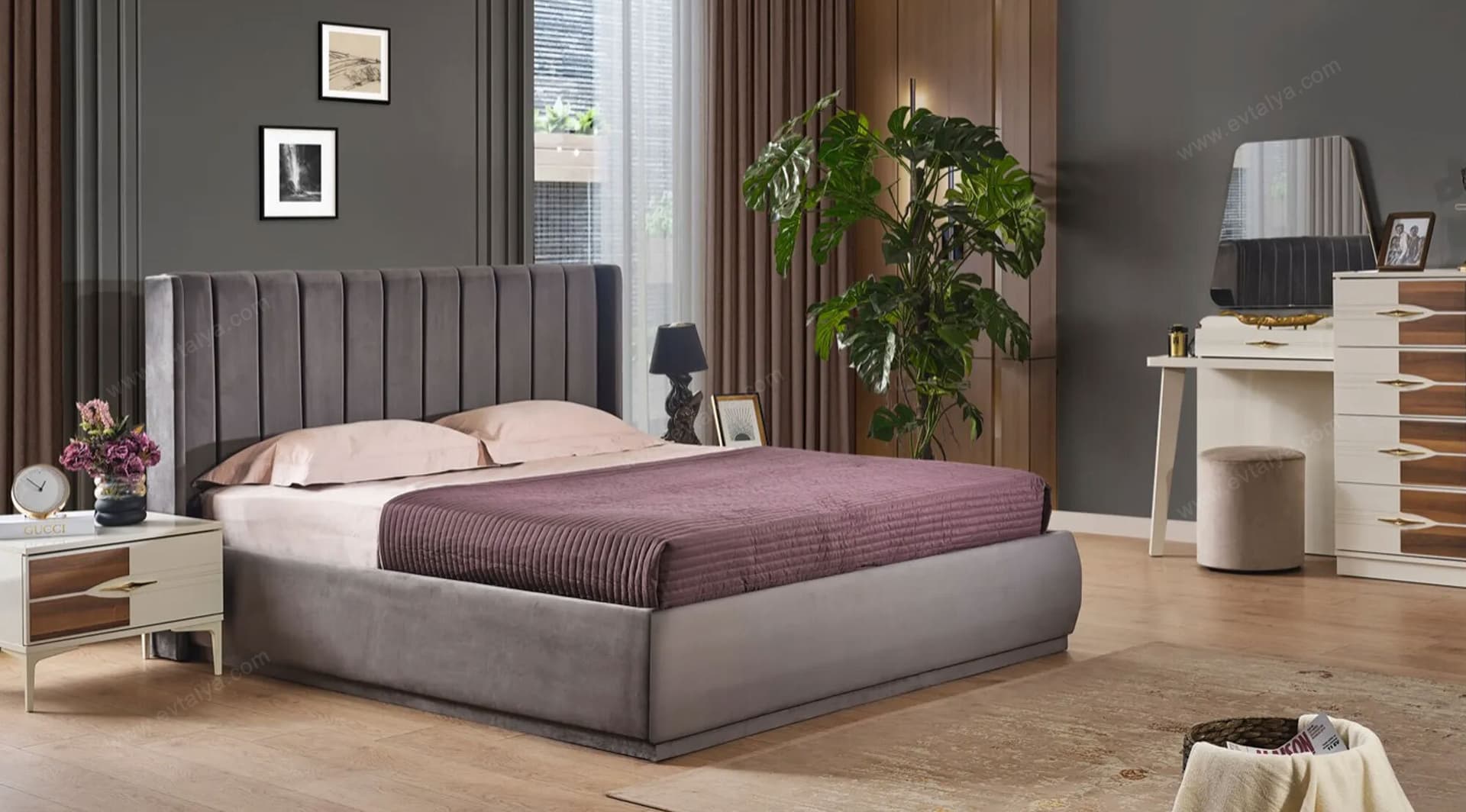 Cazibe Ekru Yatak Odası Takımı - Image 2