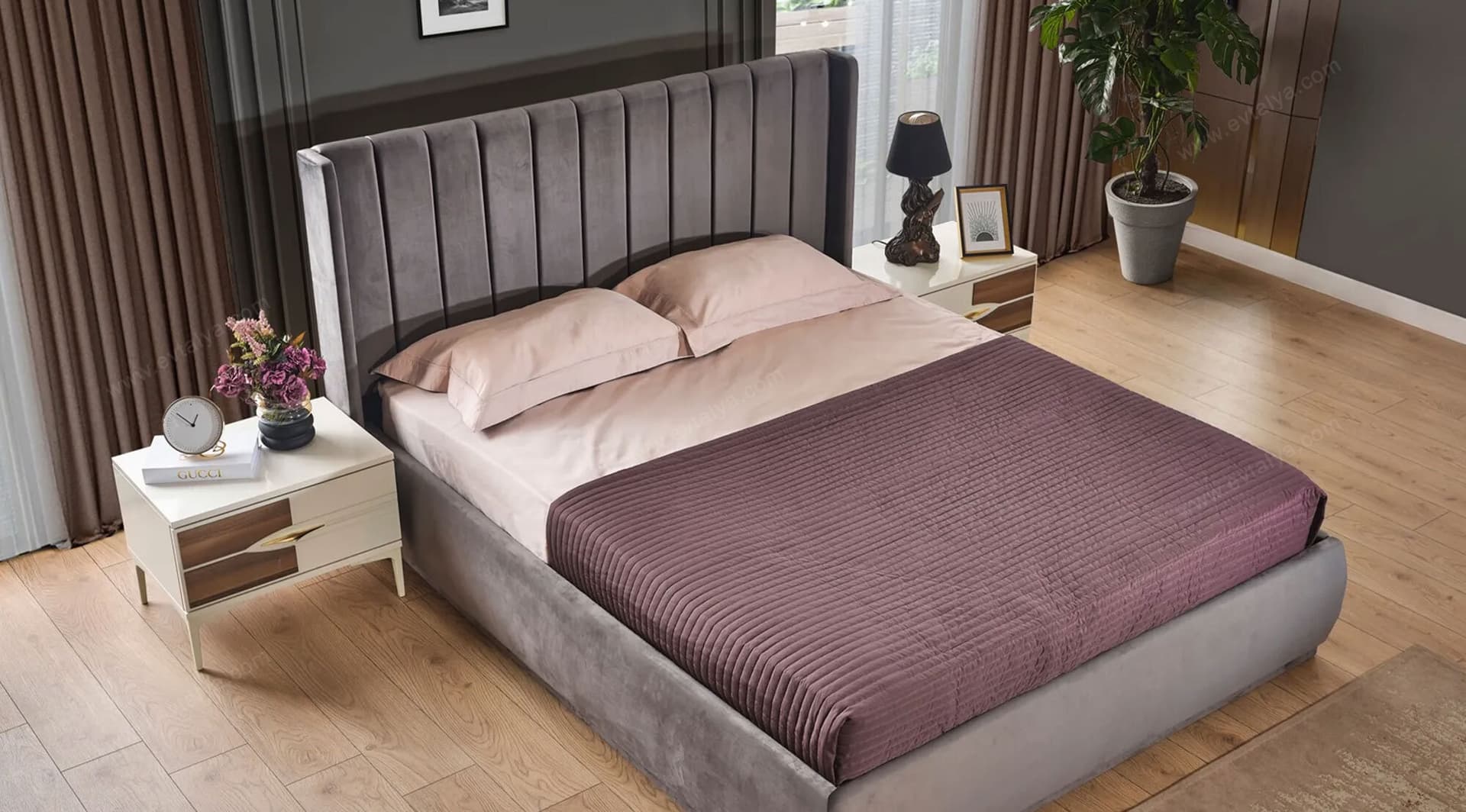 Cazibe Ekru Yatak Odası Takımı - Image 3