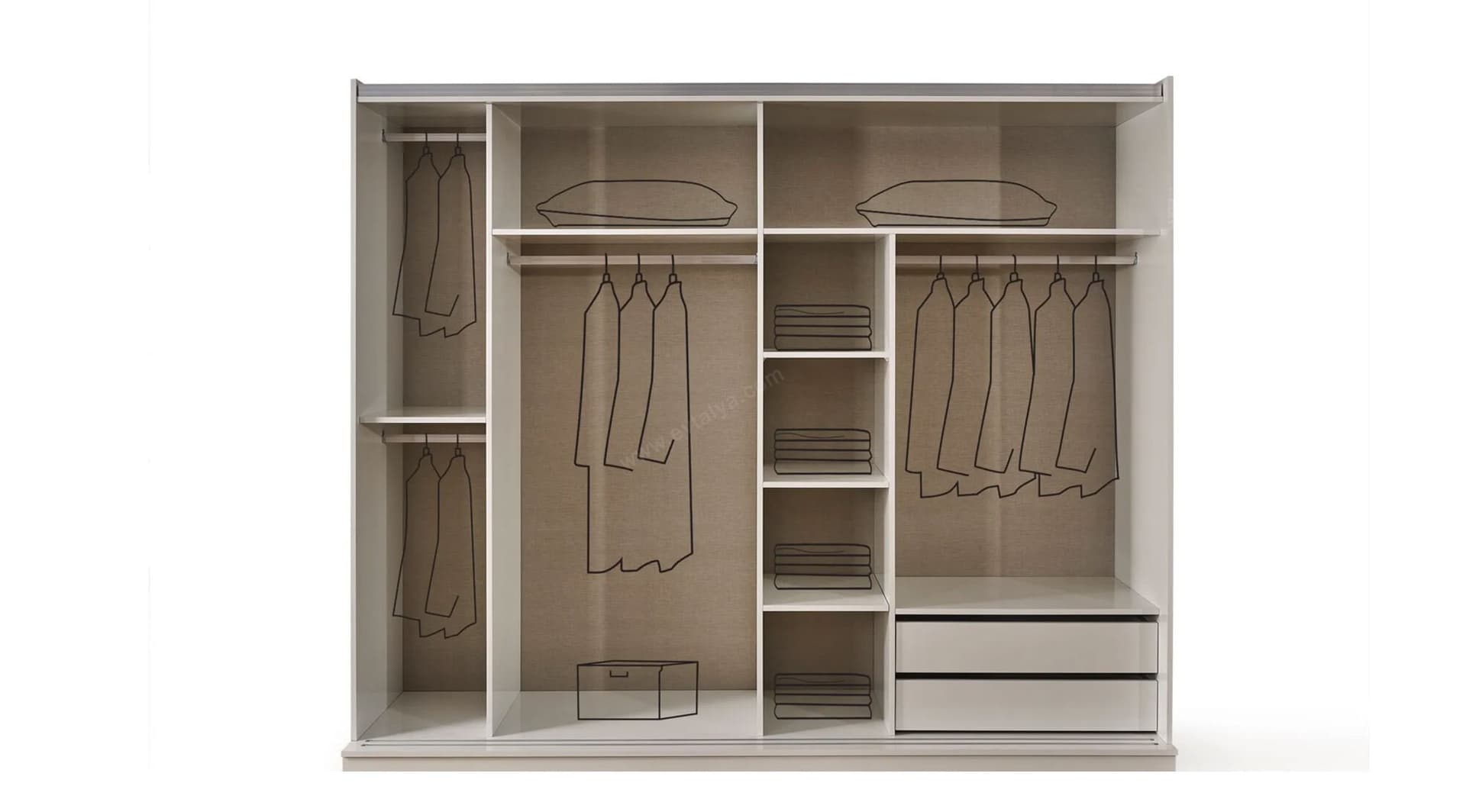 Cazibe Ekru Yatak Odası Takımı - Image 5