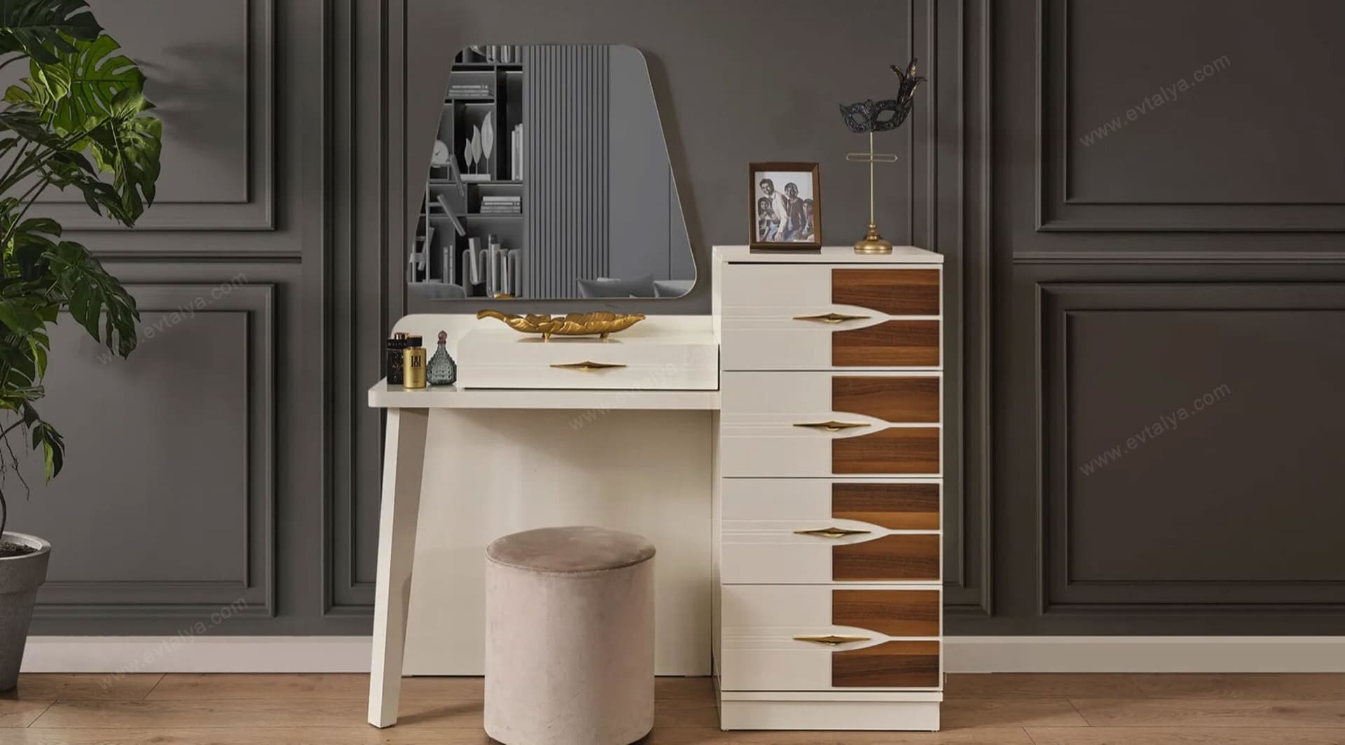 Cazibe Ekru Yatak Odası Takımı - Image 9