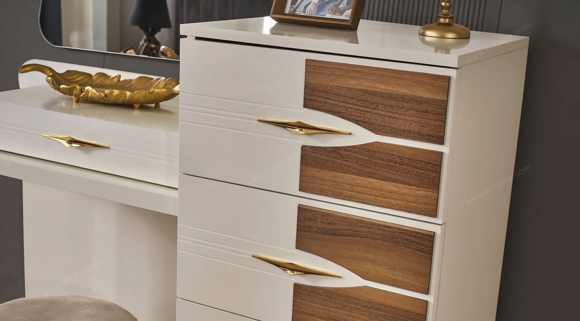 Cazibe Ekru Yatak Odası Takımı - Image 10