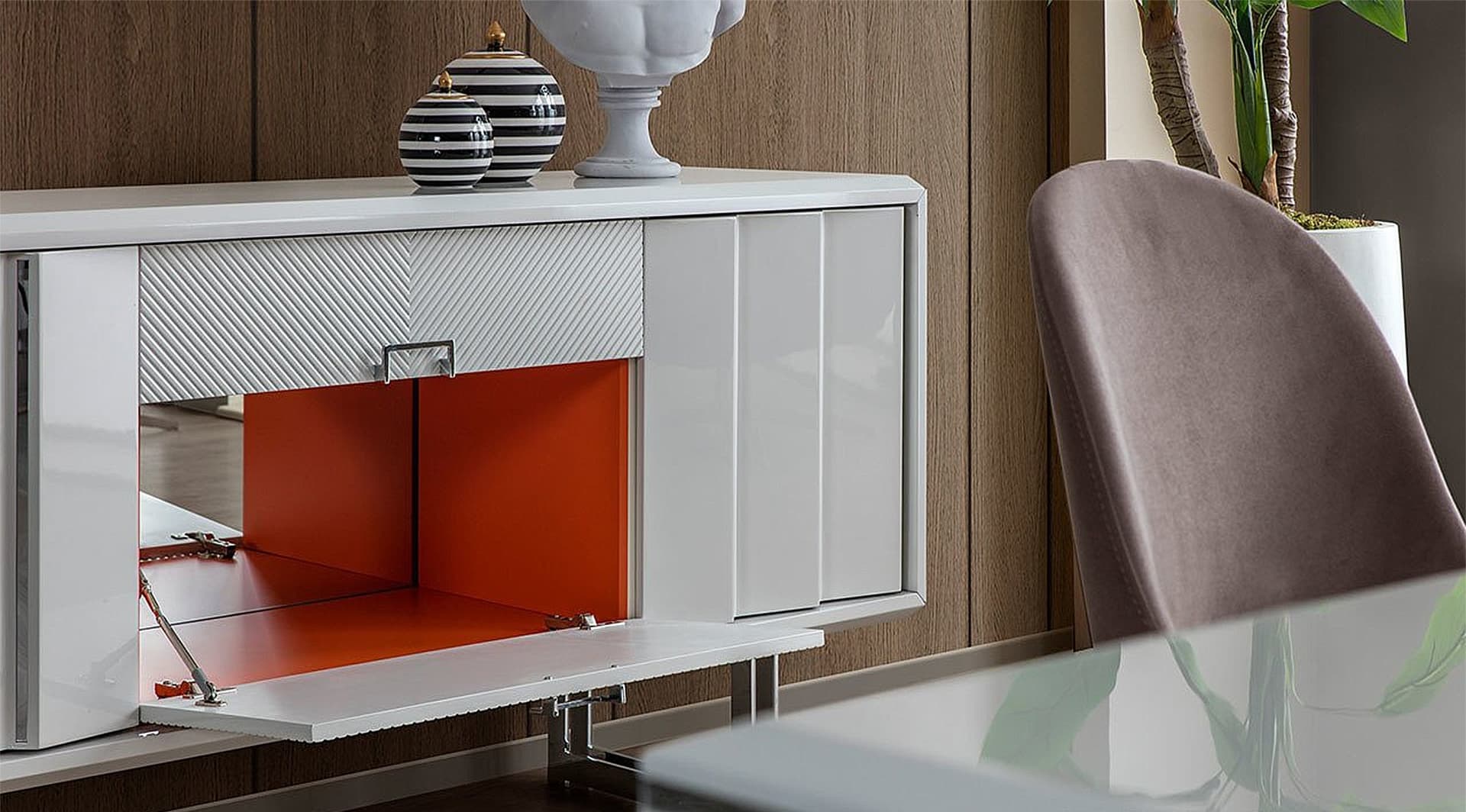 Dante Beyaz Modern Yemek Odası Takımı - Image 7