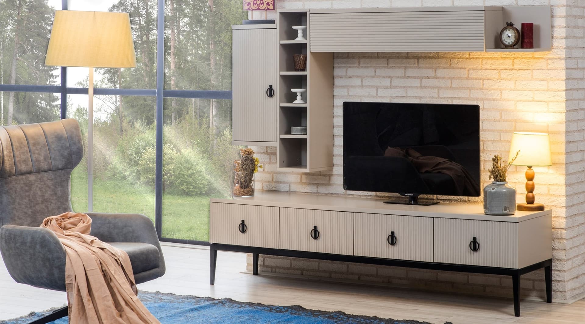 Defne Reflekt Duvar Ünitesi Takımı 1