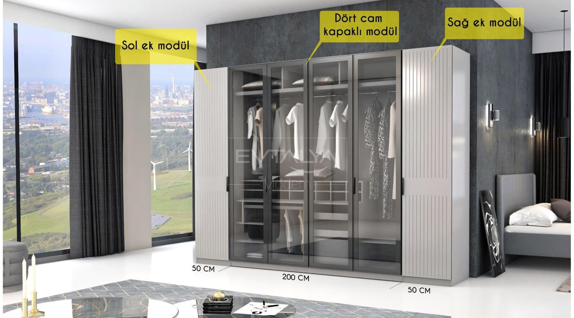 Defne Reflekt Yatak Odası Takımı Takımı - Image 12