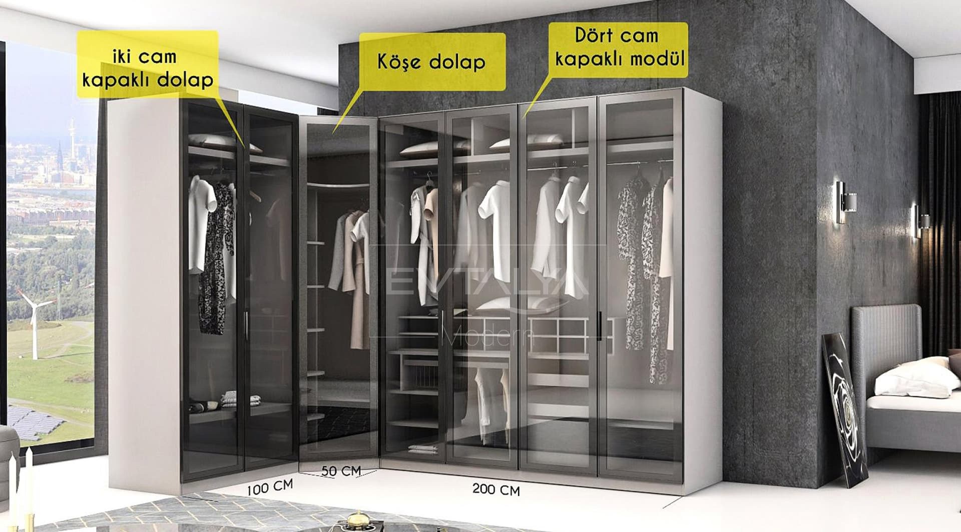 Defne Reflekt Yatak Odası Takımı Takımı - Image 14