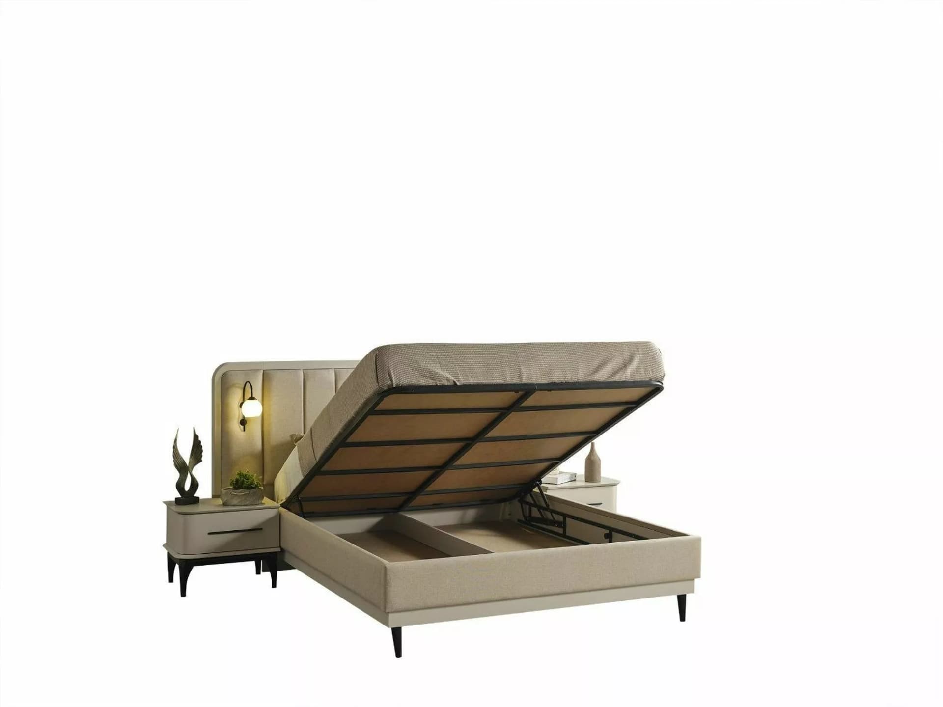 Destan Luxury Ekru Yatak Odası Takımı - Image 7