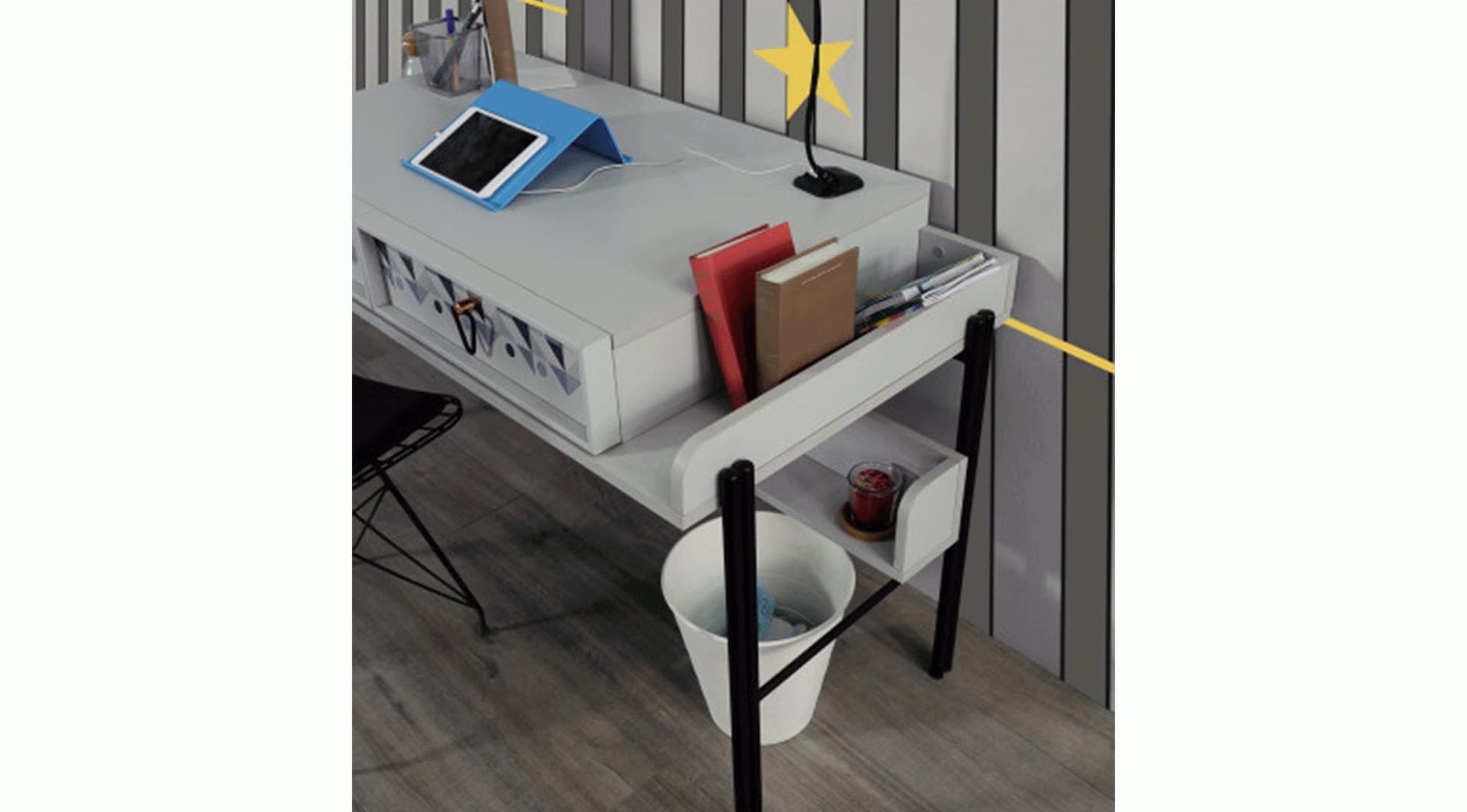 Dynamic Beyaz Siyah Genç Odası - Image 7