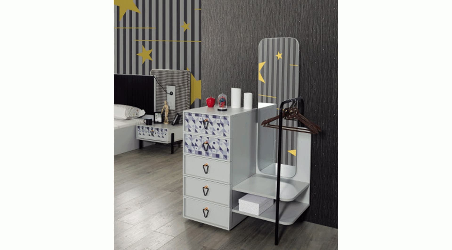 Dynamic Beyaz Siyah Genç Odası - Image 9