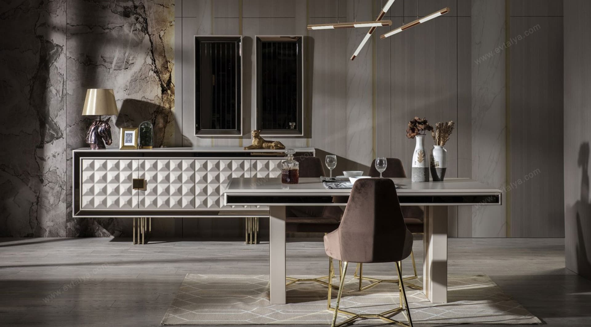 Elit Gold Yemek Odası Takımı - Image 3
