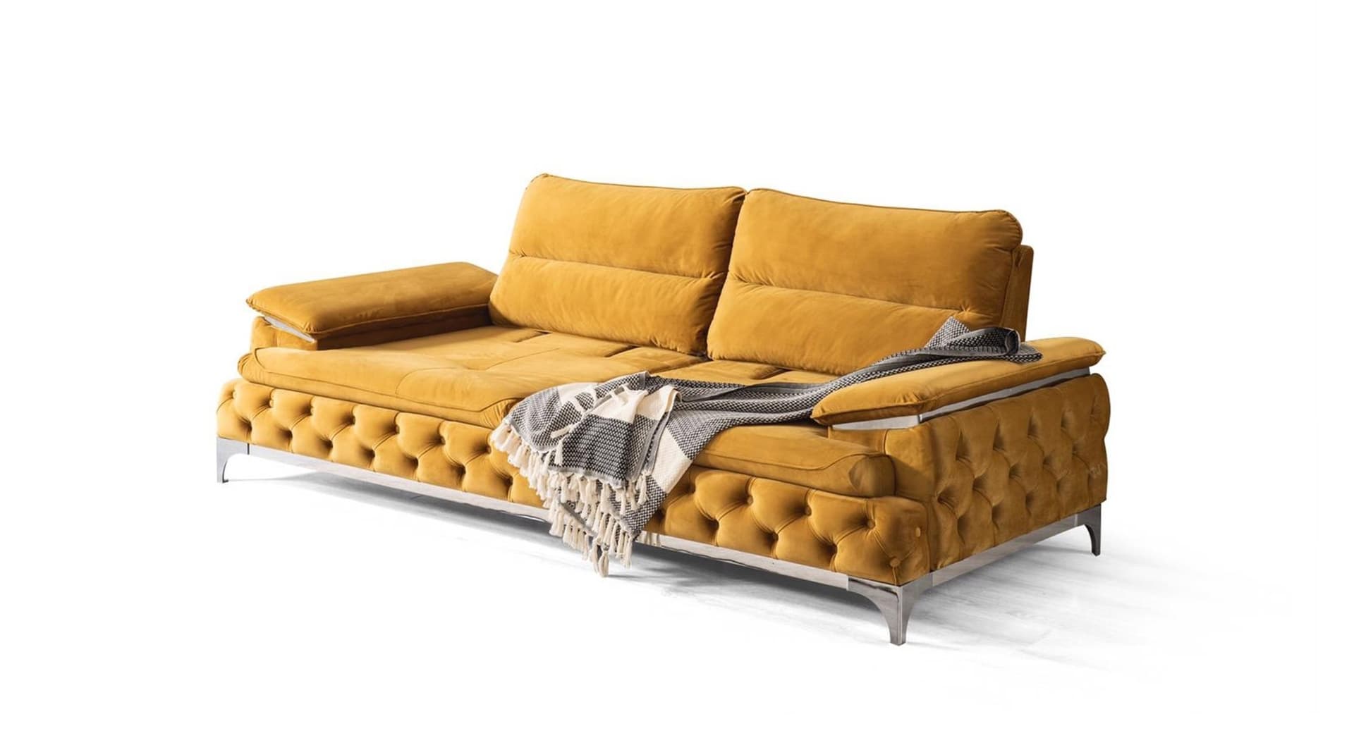 Elit Antrasit Sarı Chester Koltuk Takımı - Image 2