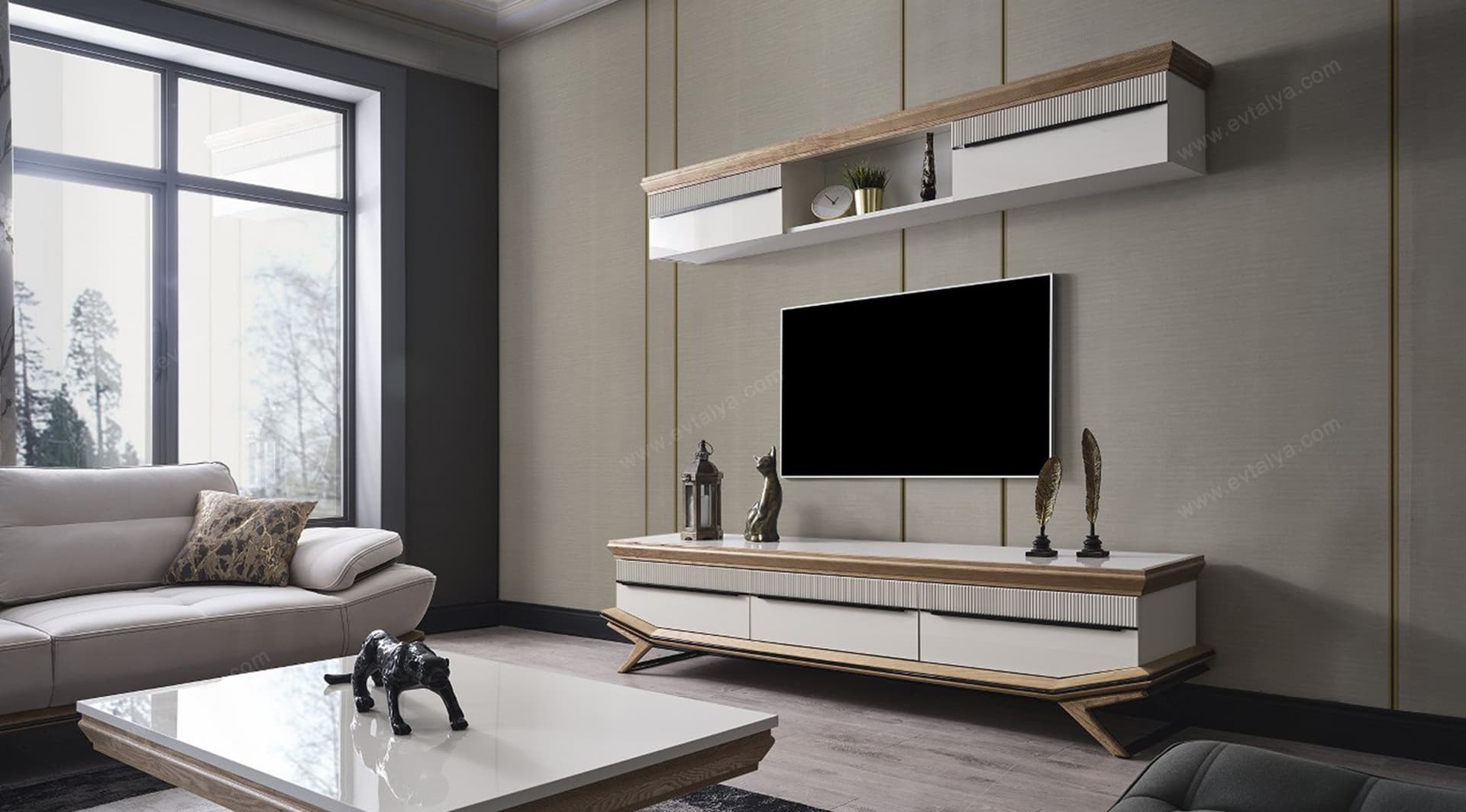 Elize Ahşap Tv Ünitesi 2