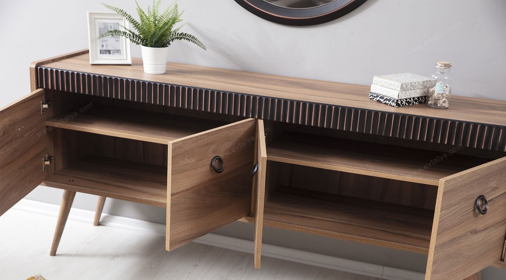 Eva Ceviz Modern Yemek Odası Takımı - Image 6