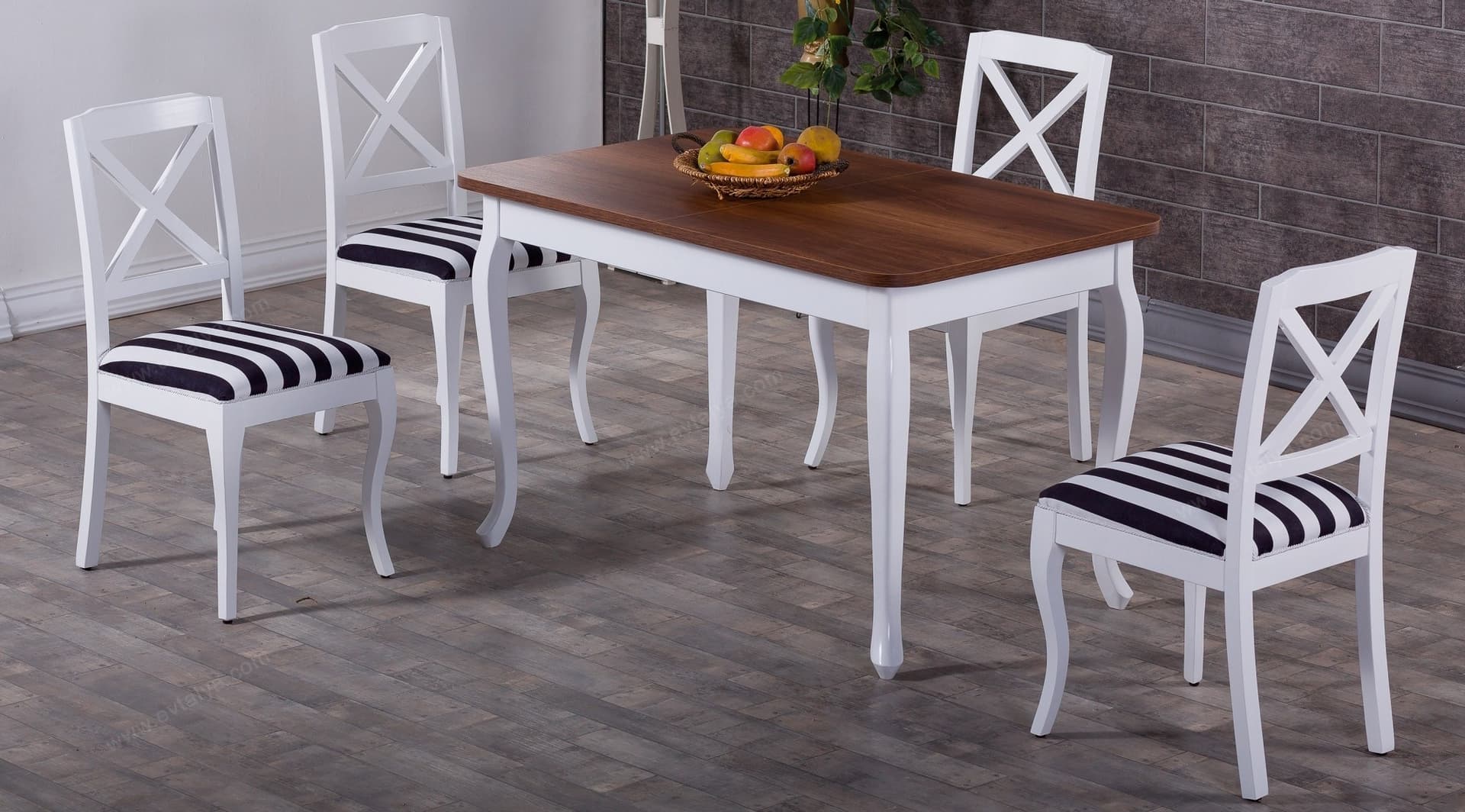 Faran Beyaz Modern Masa Takımı