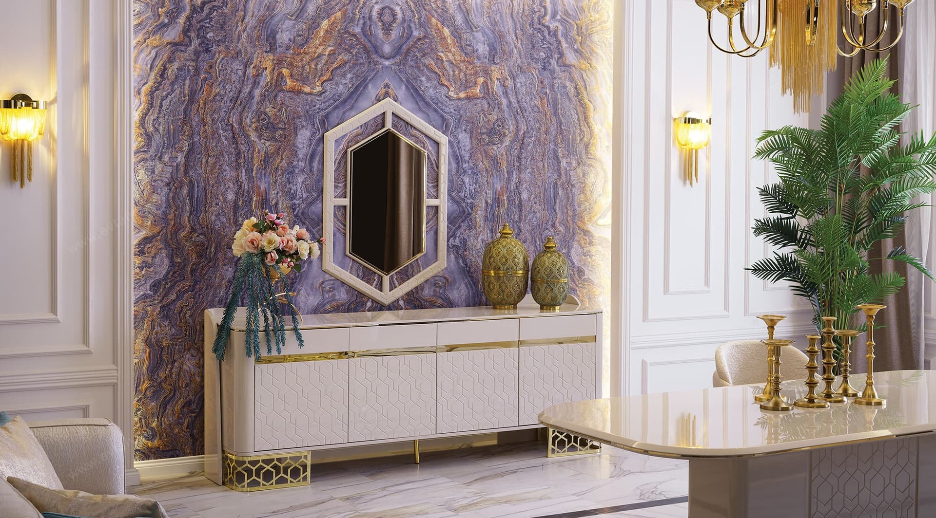 Fendi Yemek Odası Takımı 2