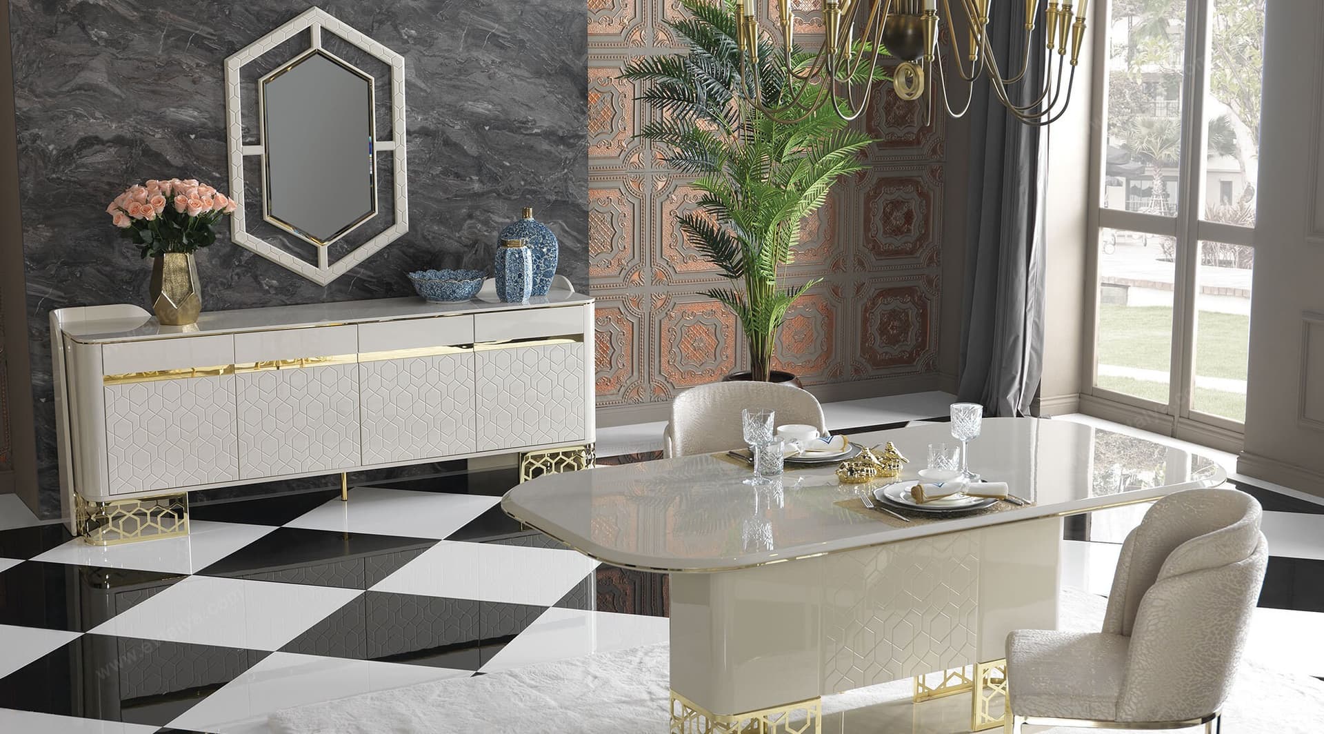 Fendi Yemek Odası Takımı - Image 11