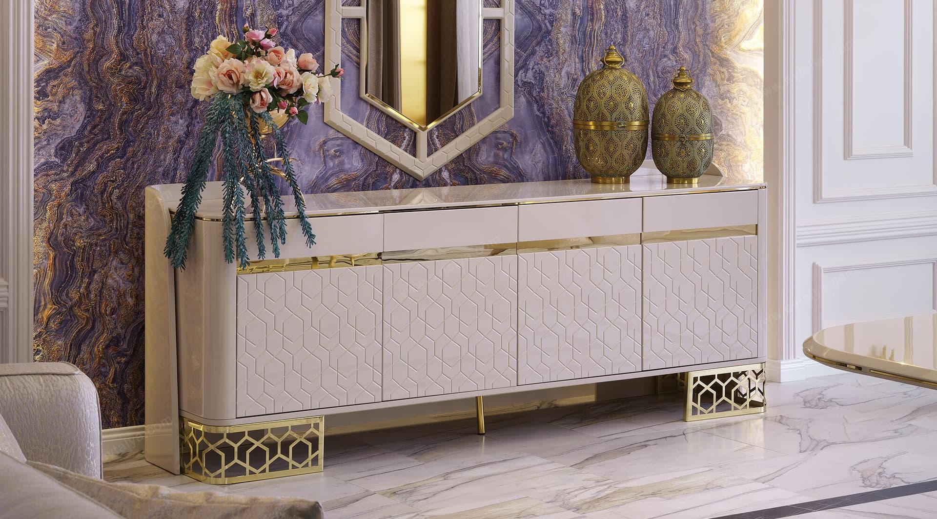 Fendi Yemek Odası Takımı 4