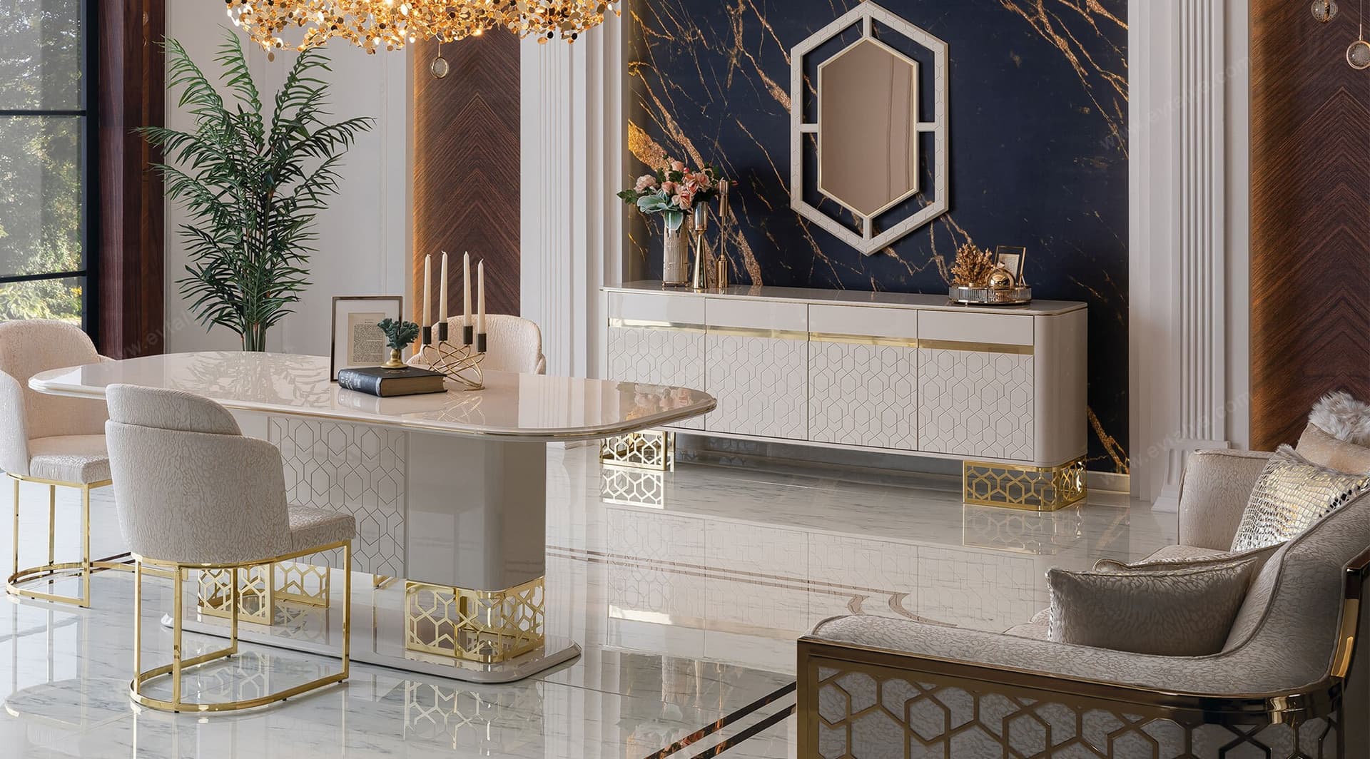 Fendi Yemek Odası Takımı - Image 8