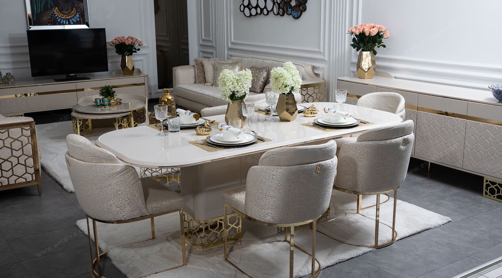 Fendi Yemek Odası Takımı - Image 9