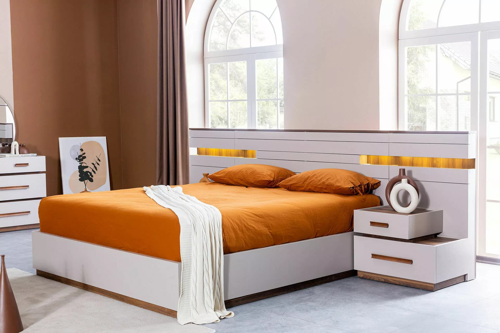 Gabon Modern Ahşap Yatak Odası Takımı (Kopya) - Image 6