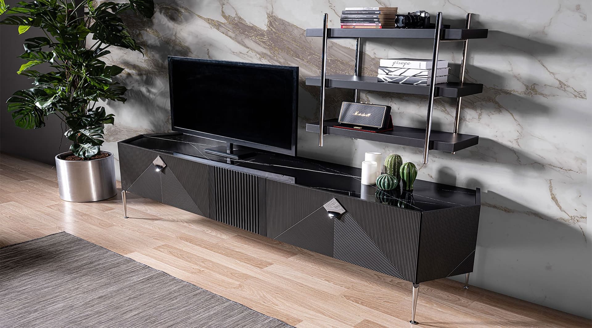 Giza Lake Antrasit Modern Tv Ünitesi 3