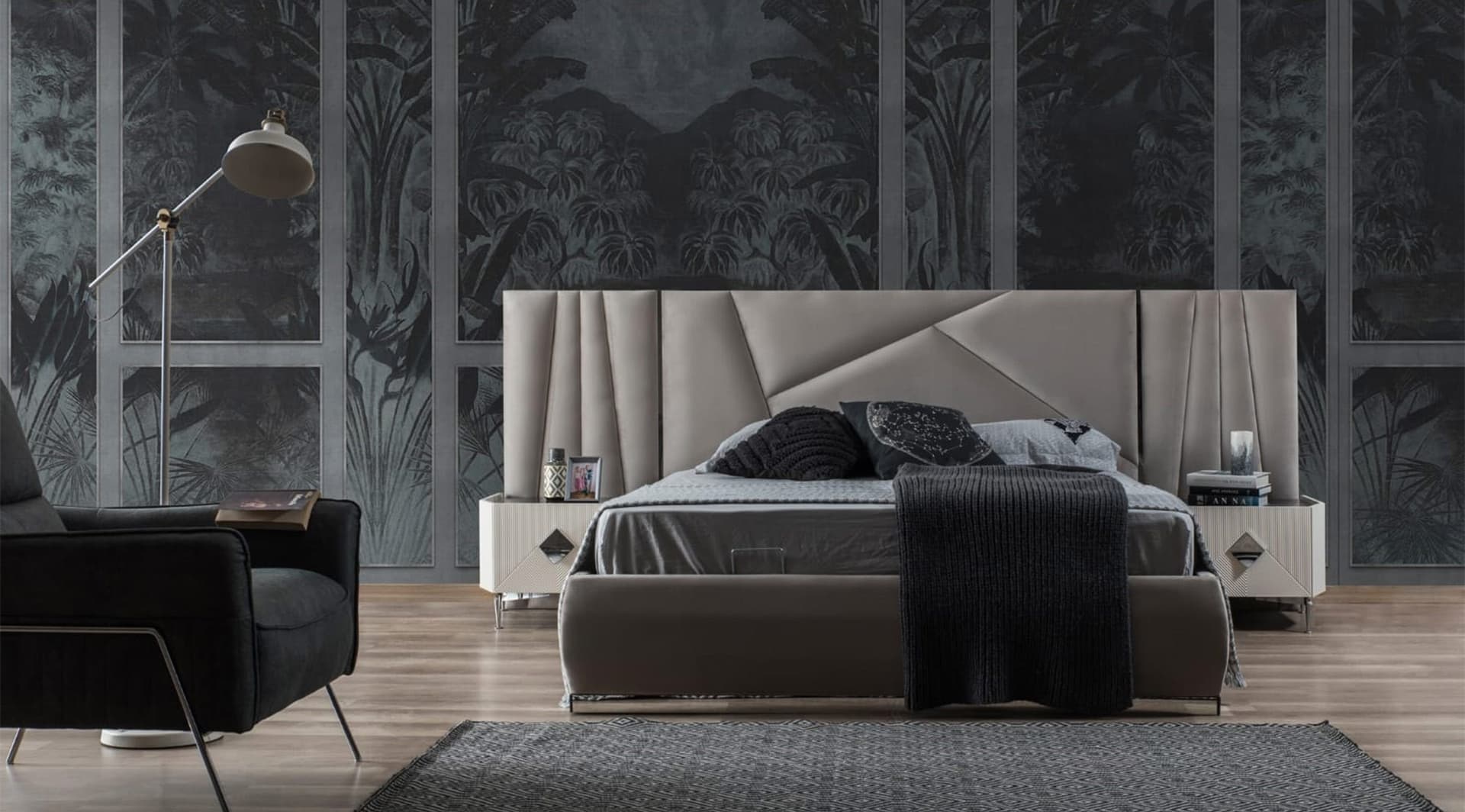 Giza Lake Beyaz Modern Karyola - Image 1