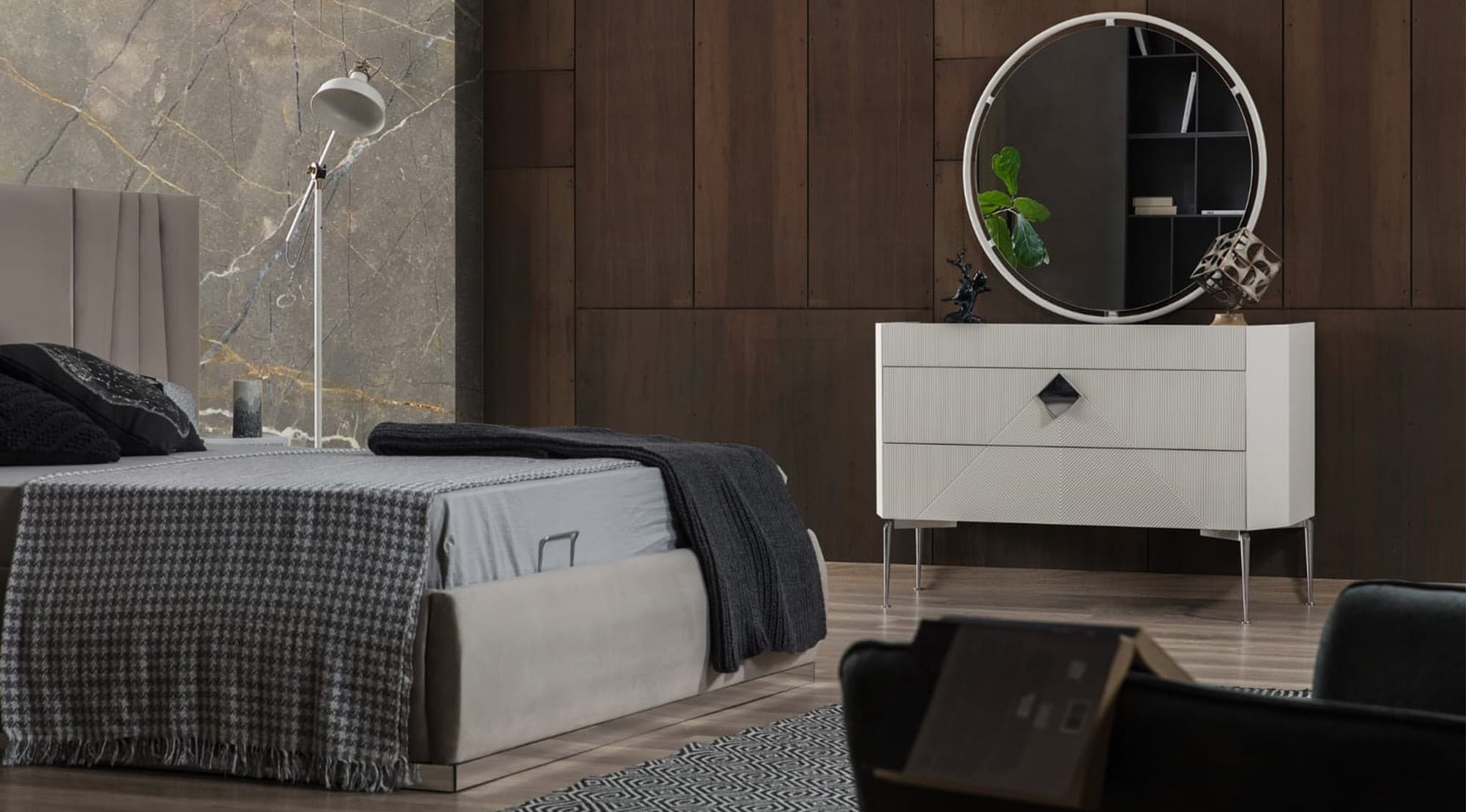 Giza Lake Beyaz Modern Şifonyer - Image 1