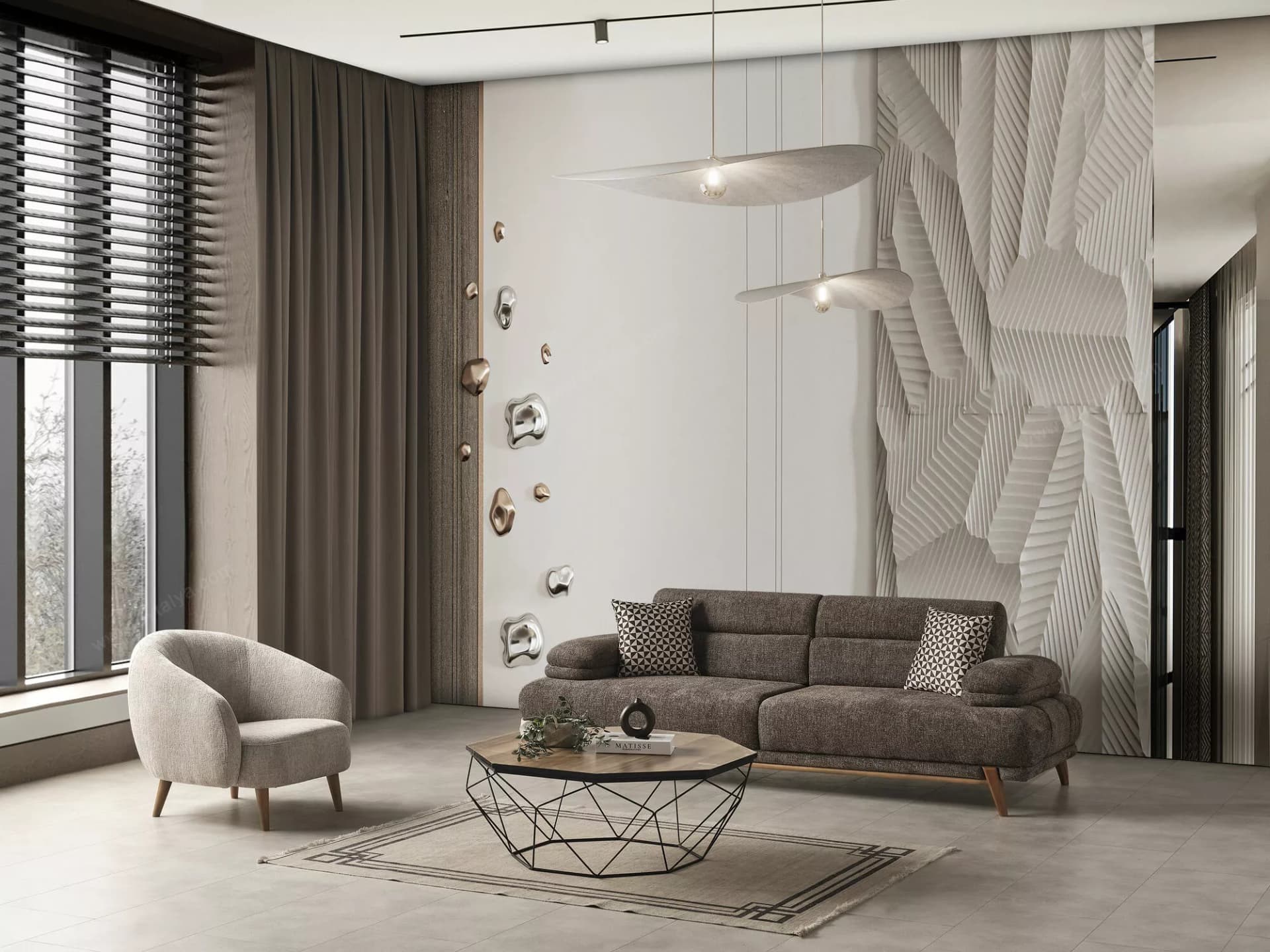 Oslo Bohem Açılır Kol Koltuk Takımı - Image 2