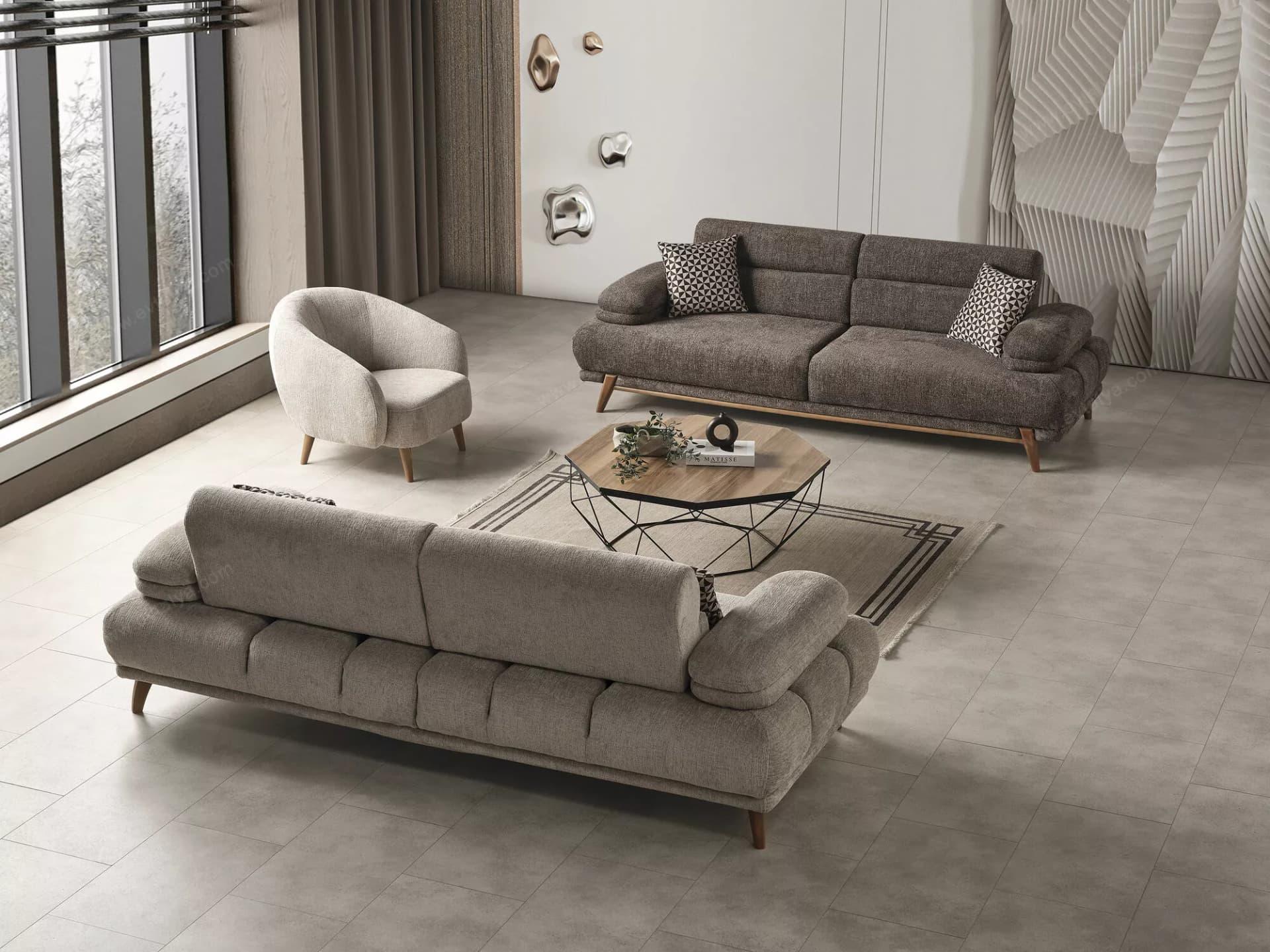 Oslo Bohem Açılır Kol Koltuk Takımı - Image 3