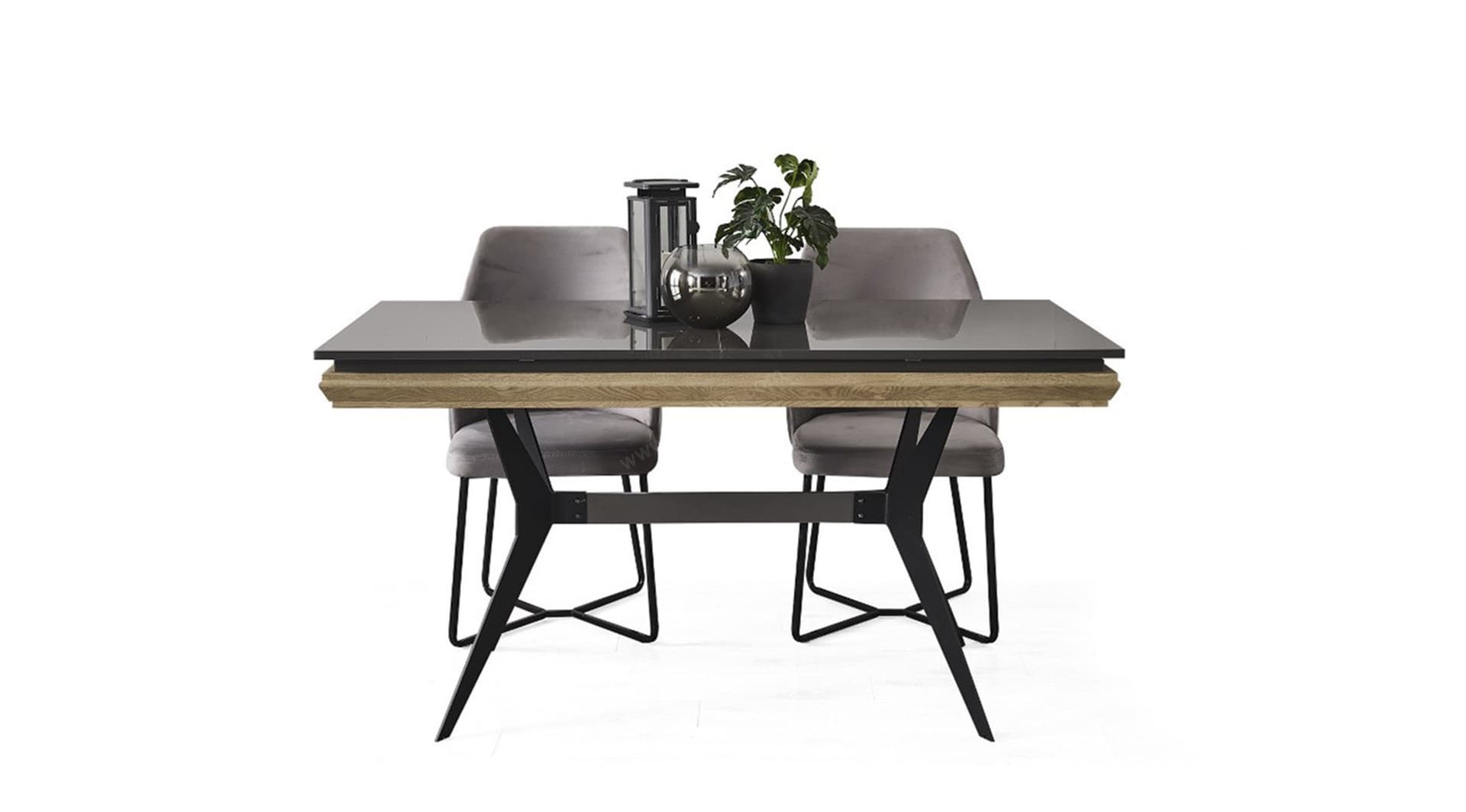 Grand Ahşap Antrasit Yemek Odası Takımı - Image 6