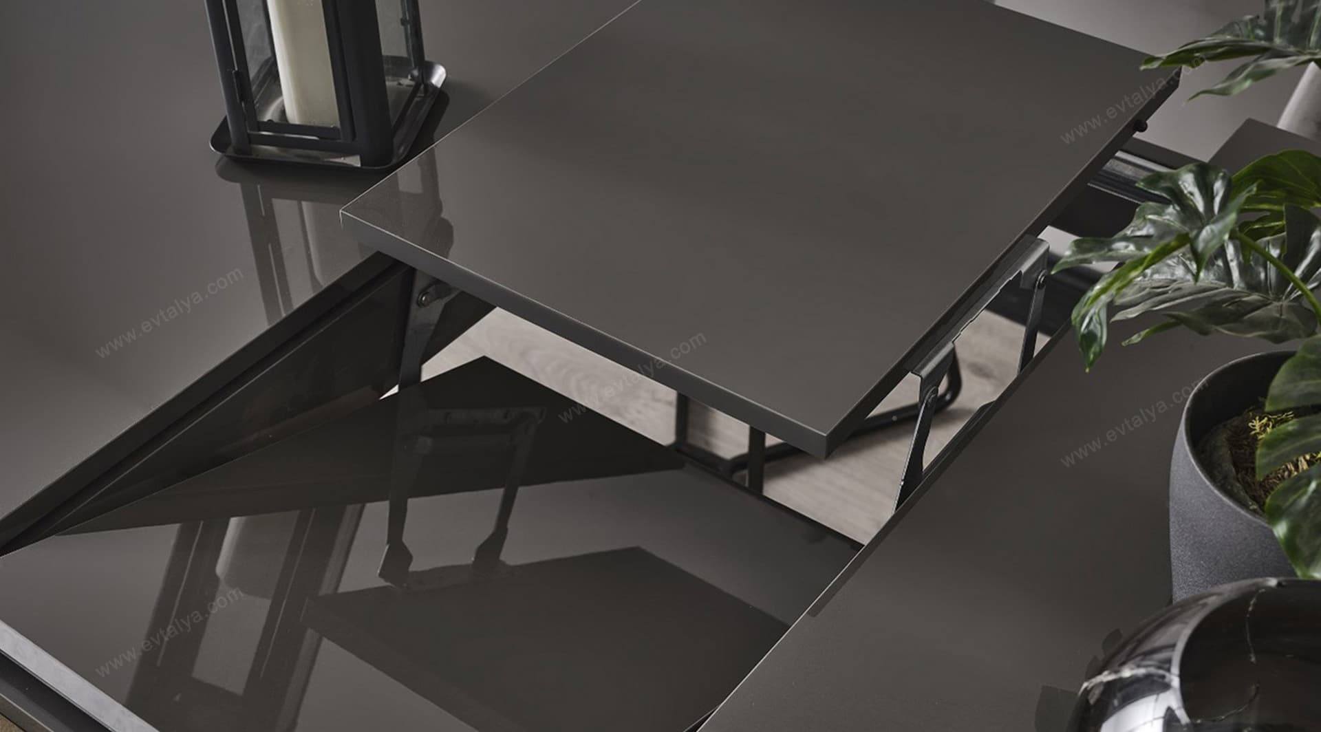 Grand Ahşap Antrasit Yemek Odası Takımı - Image 7