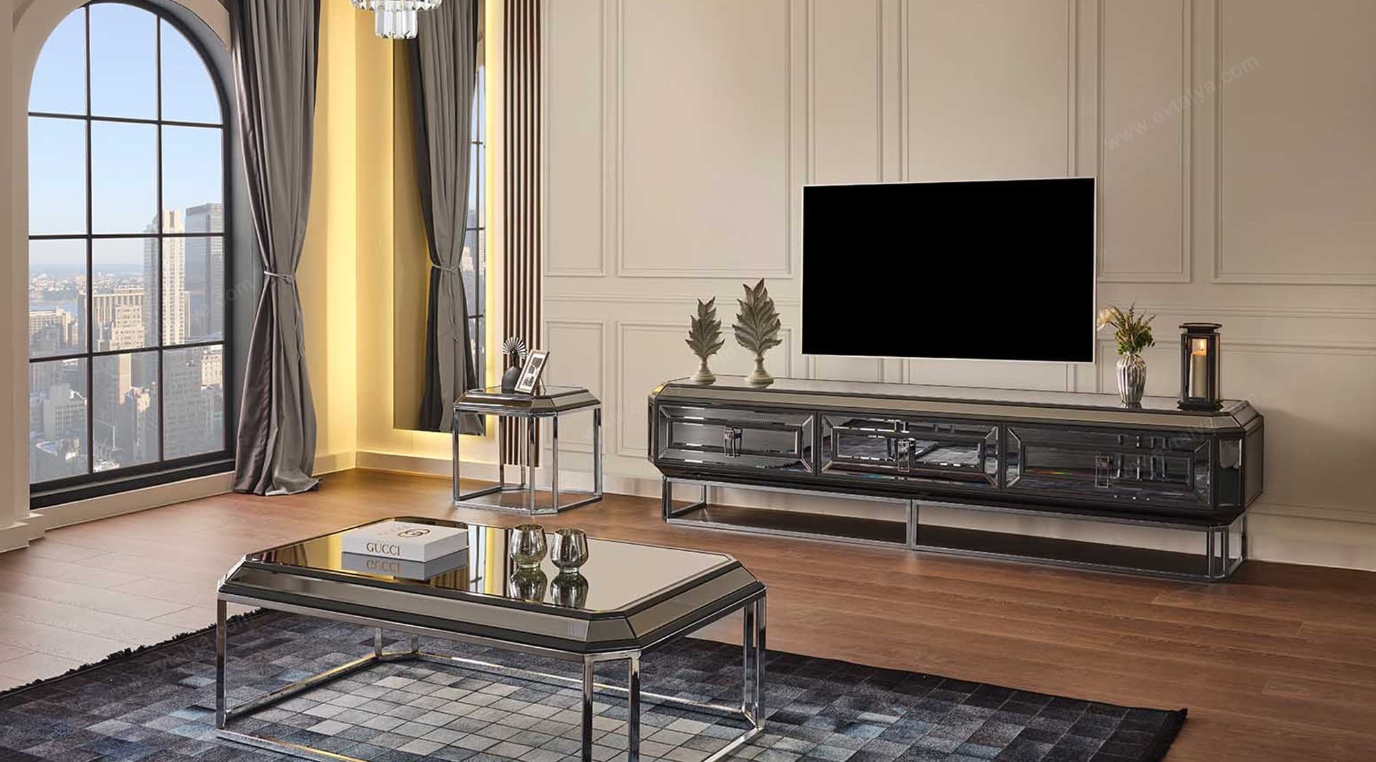 Gucci Antrasit TV Sehpası - Image 2