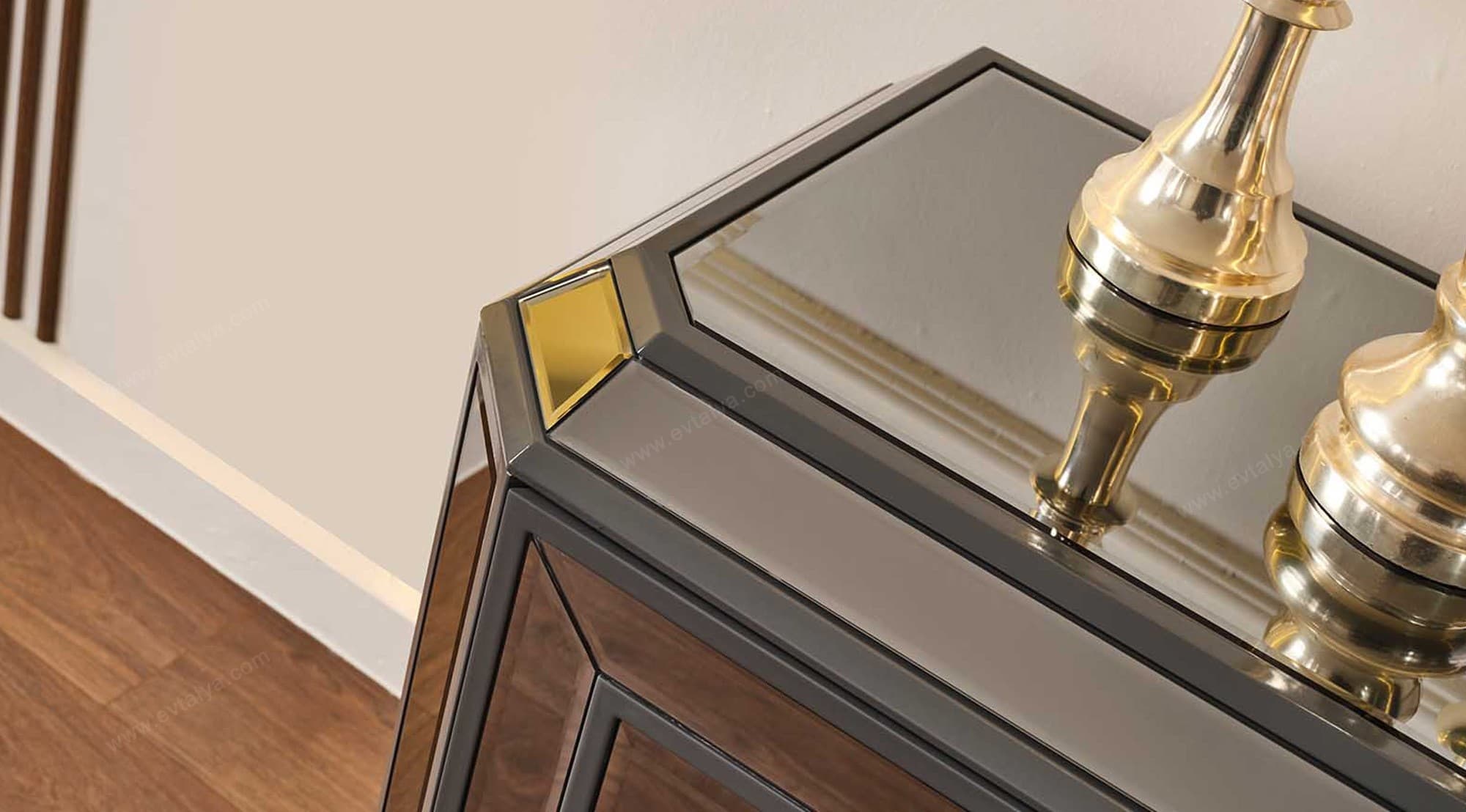 Gucci Art Deco Antrasit Yemek Odası Takımı - Image 7