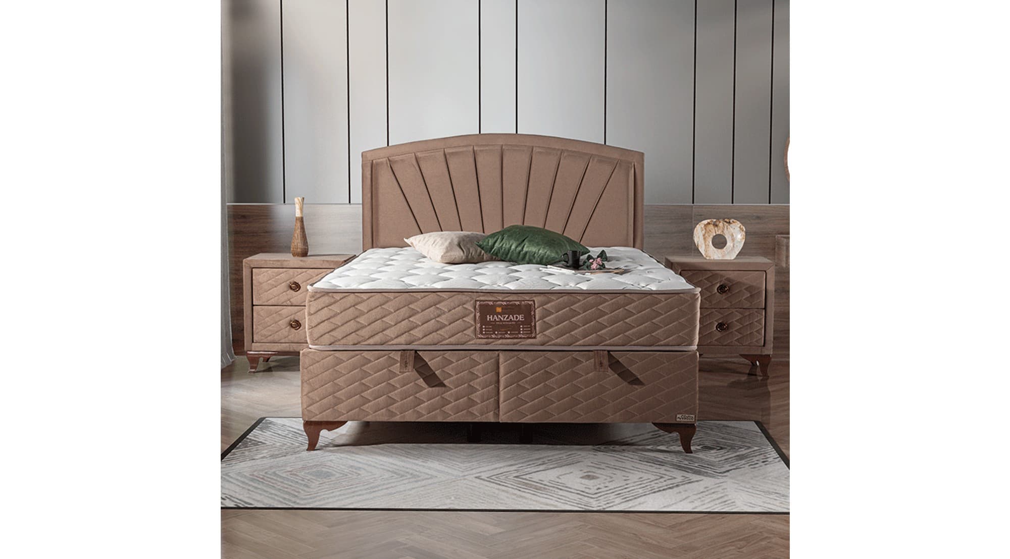 Hanzade 160x200 Baza Yatak Set - Image 1