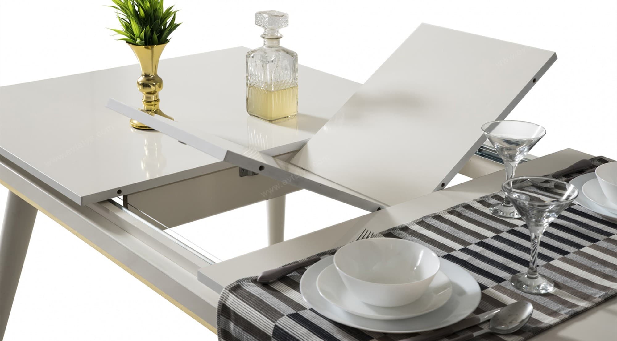 İnci Beyaz Gold Masa - Image 3