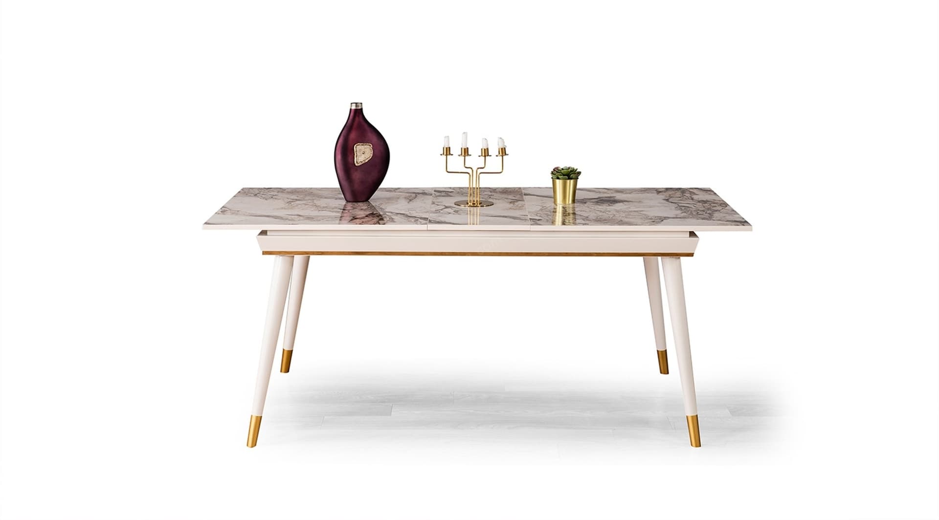 Sahra Beyaz Gold Yemek Odası Takımı - Image 6