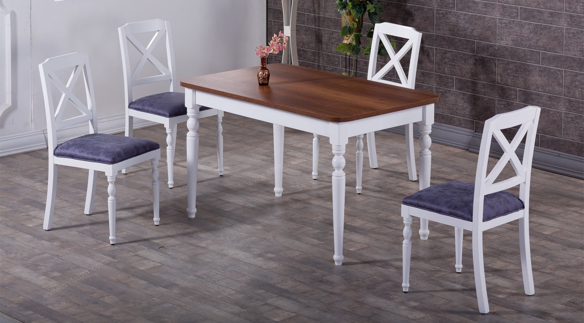 İnci Beyaz Modern Masa Takımı - Image 1