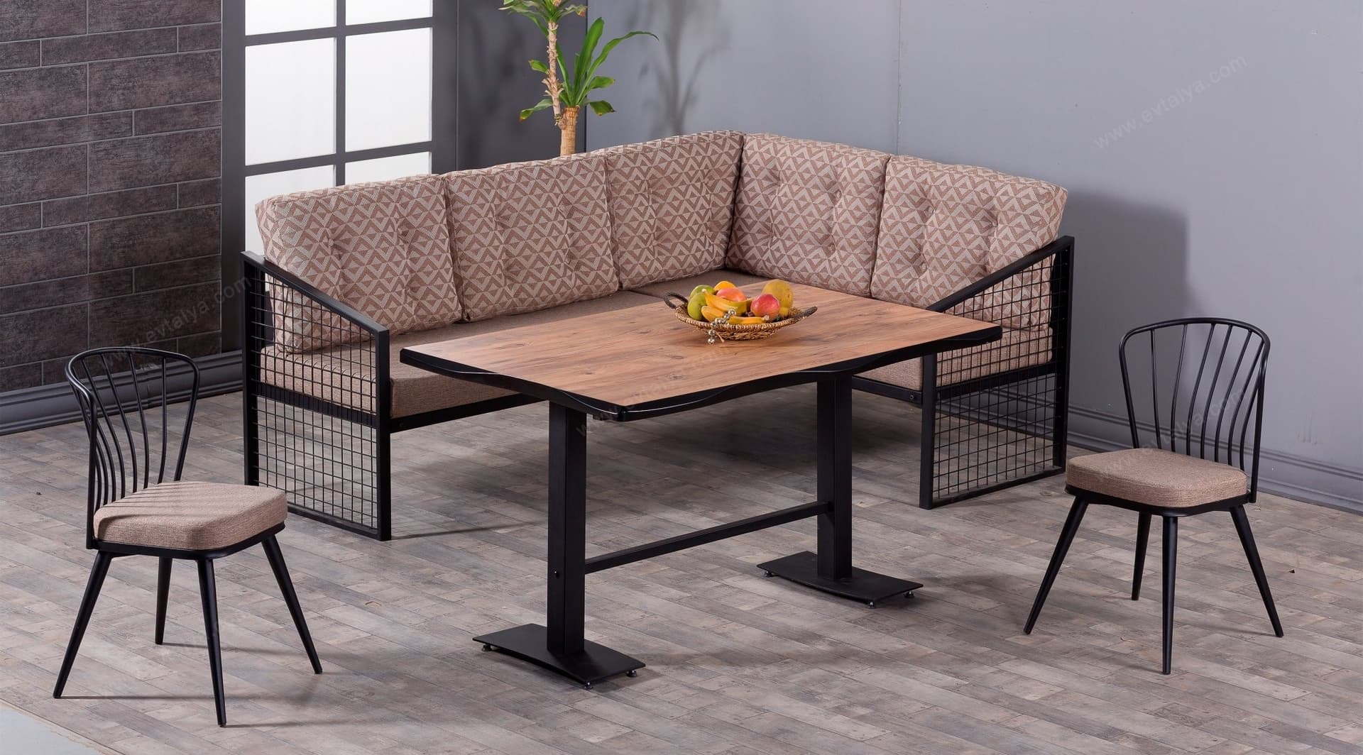 İron Bej Modern Köşe Takımı - Image 1