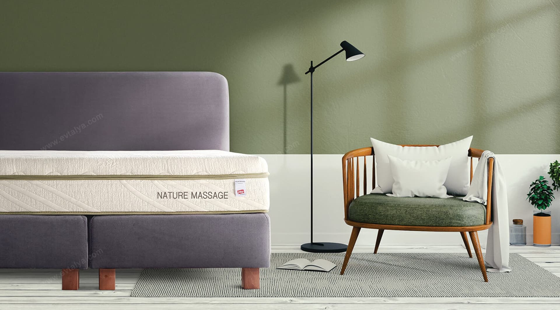İşbir Yatak Nature Massage Masaj Özellikli Soya Özlü Viscostar Akıllı Yatak 2
