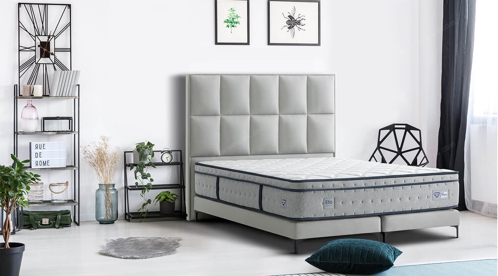 İşbir Yatak Sipring Air Ella Pillow Top Spring Air Pedli Ergonomik Paket Yaylı Yatak - Image 9