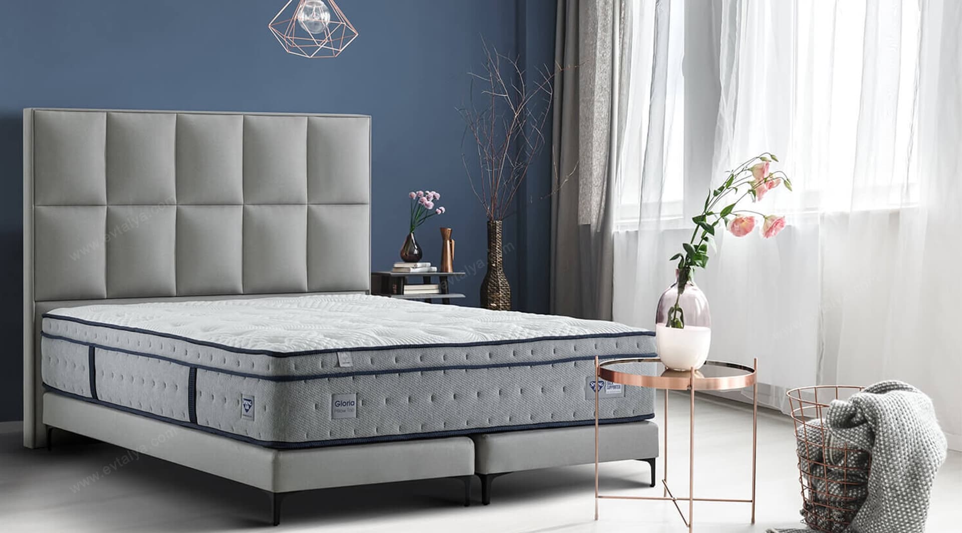 İşbir Yatak Spring Air Gloria Pillow Top Spring Air Pedli Ergonomik Paket Yaylı Yatak - Image 8