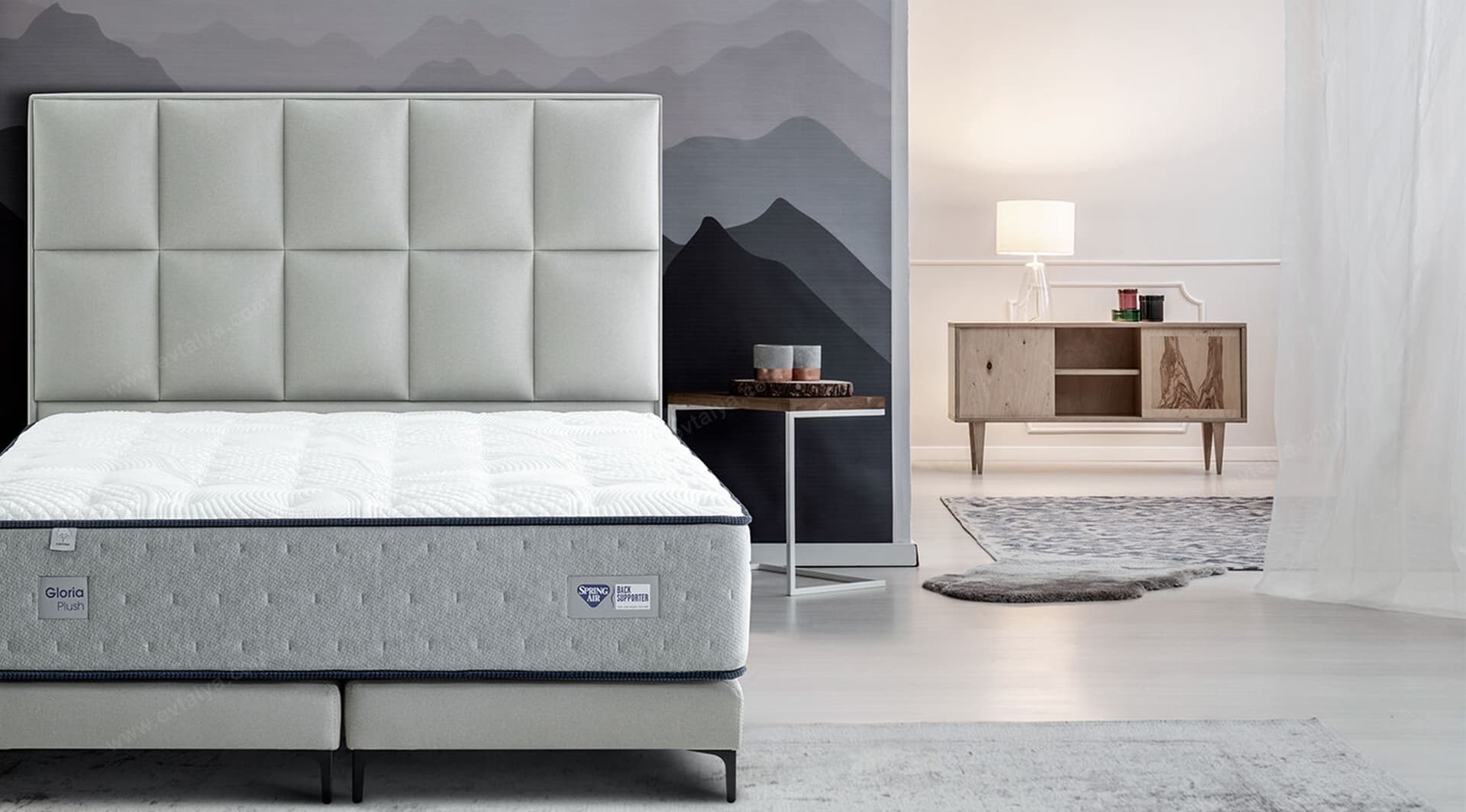 İşbir Yatak Spring Air Gloria Plush Spring Air Ergonomik Paket Yaylı Yatak - Image 9