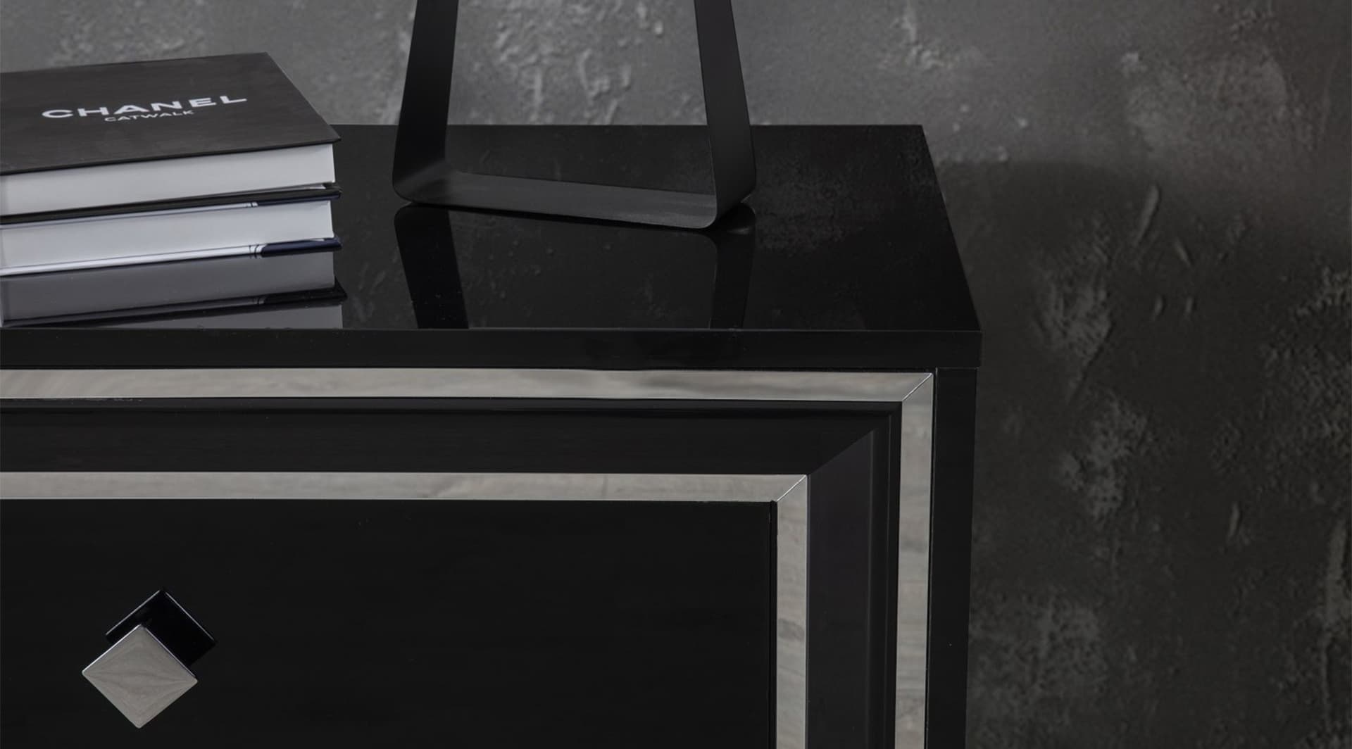 Lacos Siyah Krom Tv Ünitesi 4