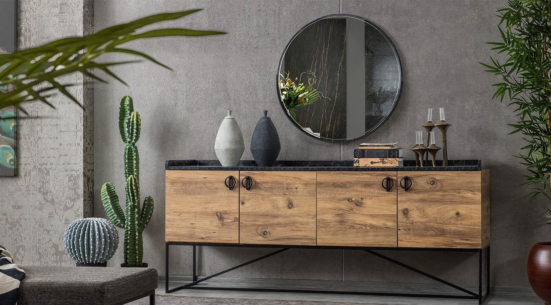 Loft Trend Ceviz Yemek Odası Takımı - Image 4