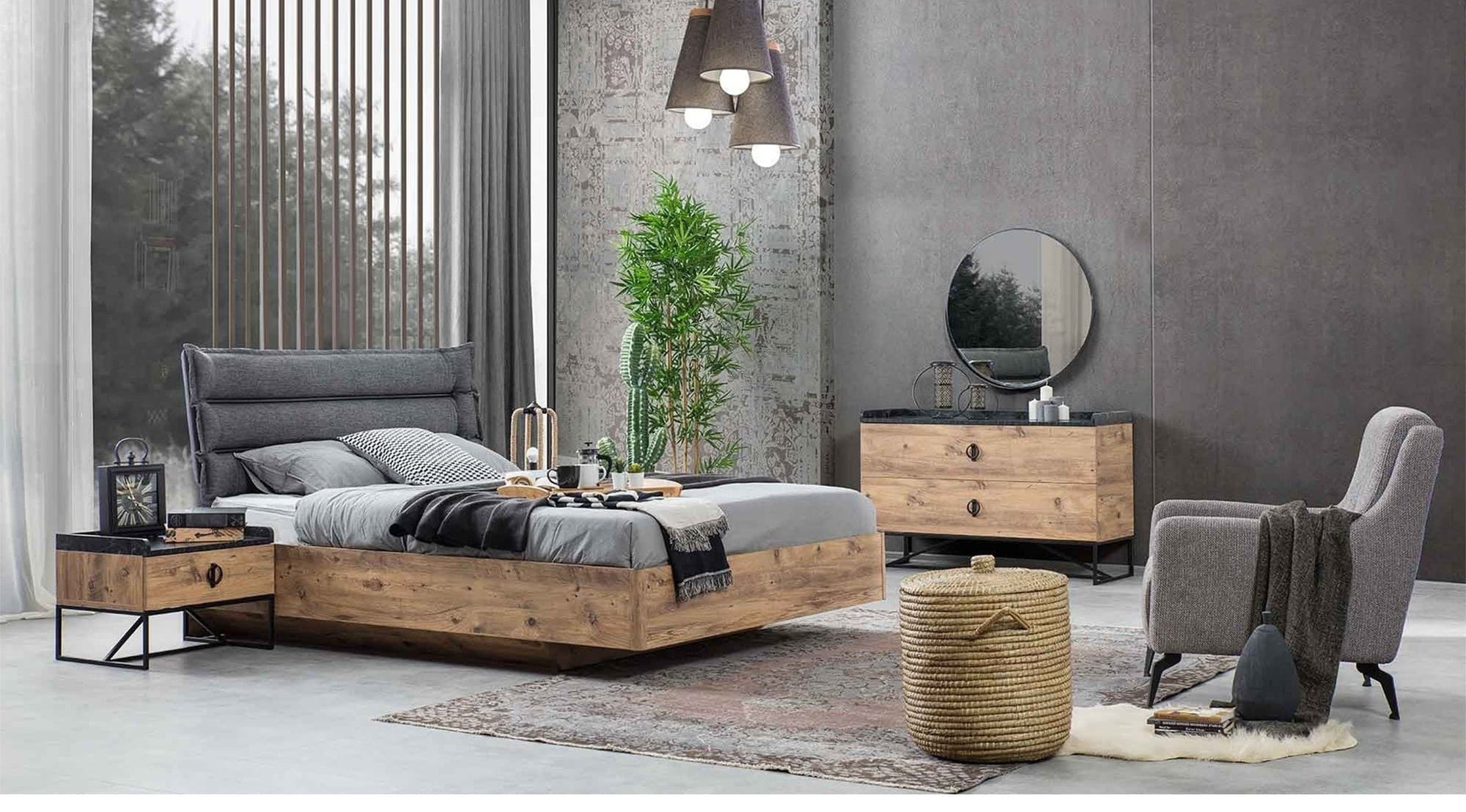Loft Trend Ceviz Yatak Odası Takımı - Image 7