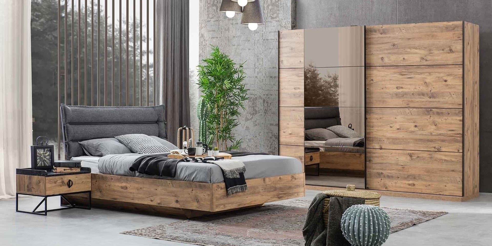 Loft Trend Ceviz Yatak Odası Takımı - Image 8